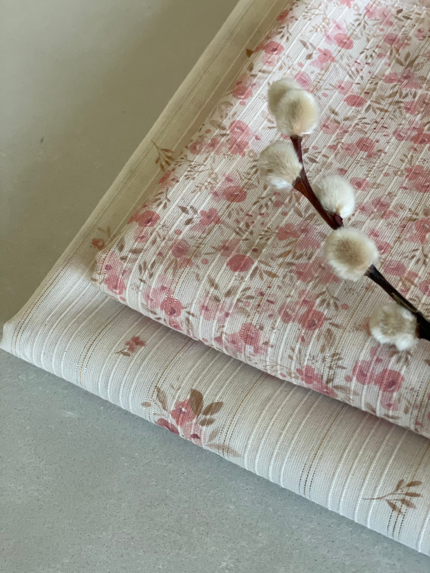 Toile Mini Lurex - Imprimé Amy - Rose