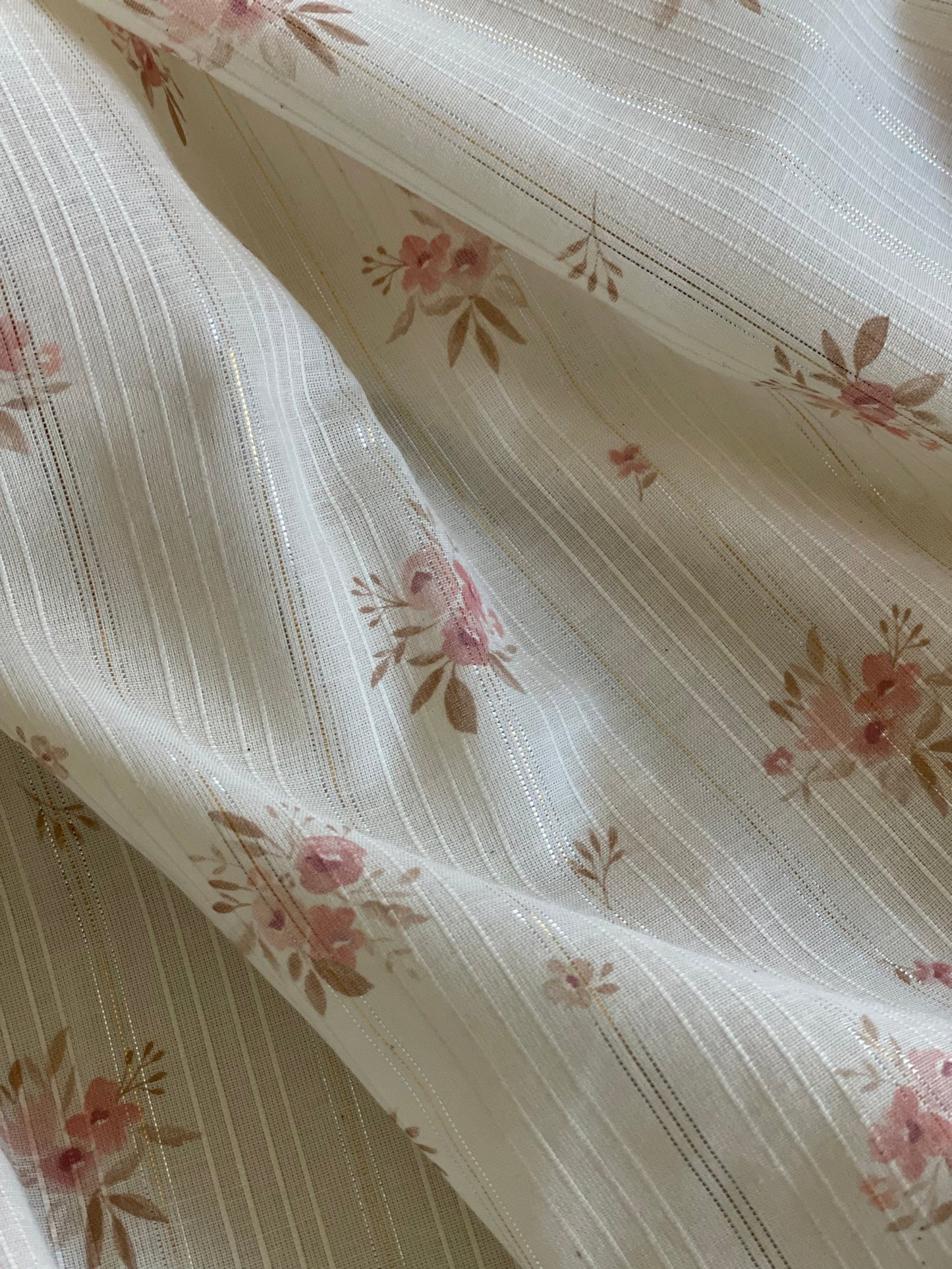 Toile Mini Lurex - Imprimé Amy - Rose