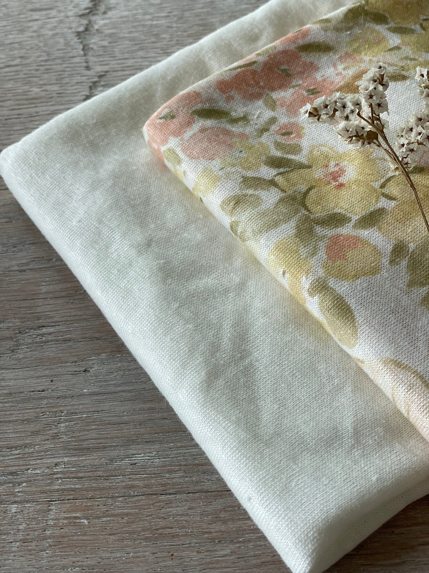 Jersey lin - Imprimé Lison (Coupon)
