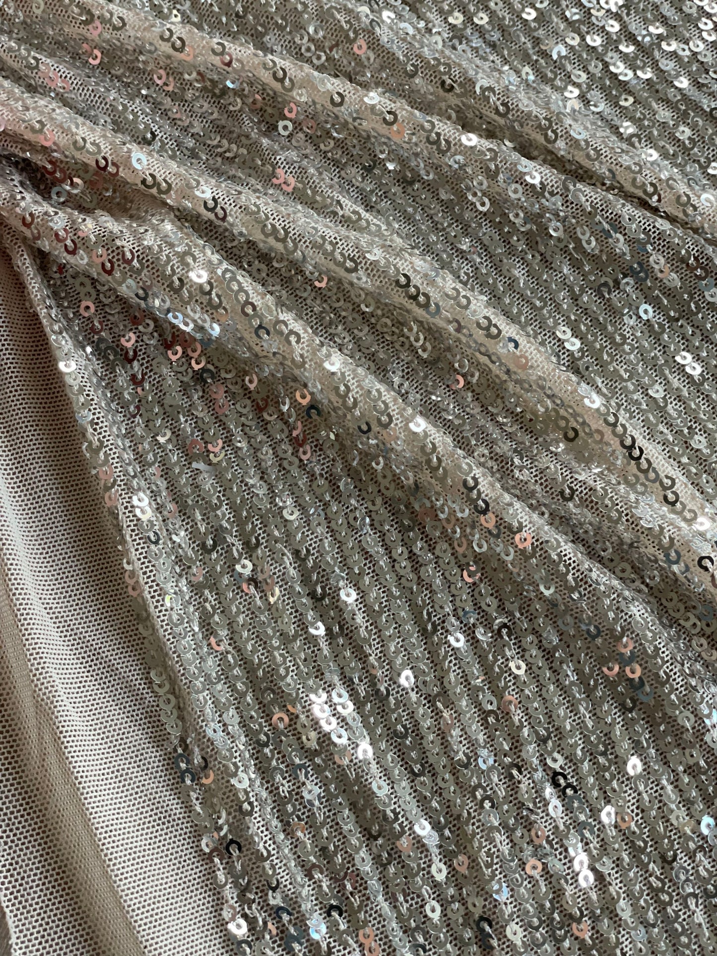 Sequins souple - Nude & Argent