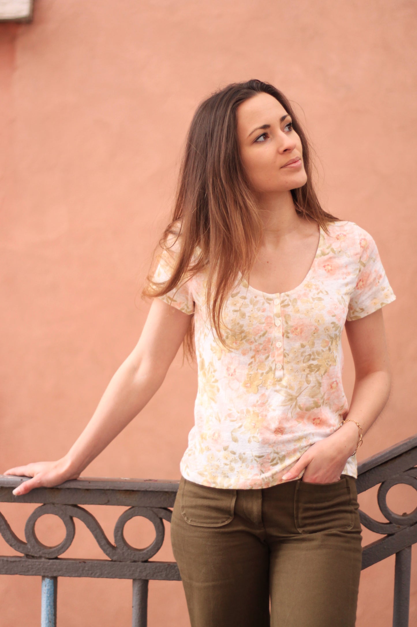 Jersey lin - Imprimé Lison (Coupon)