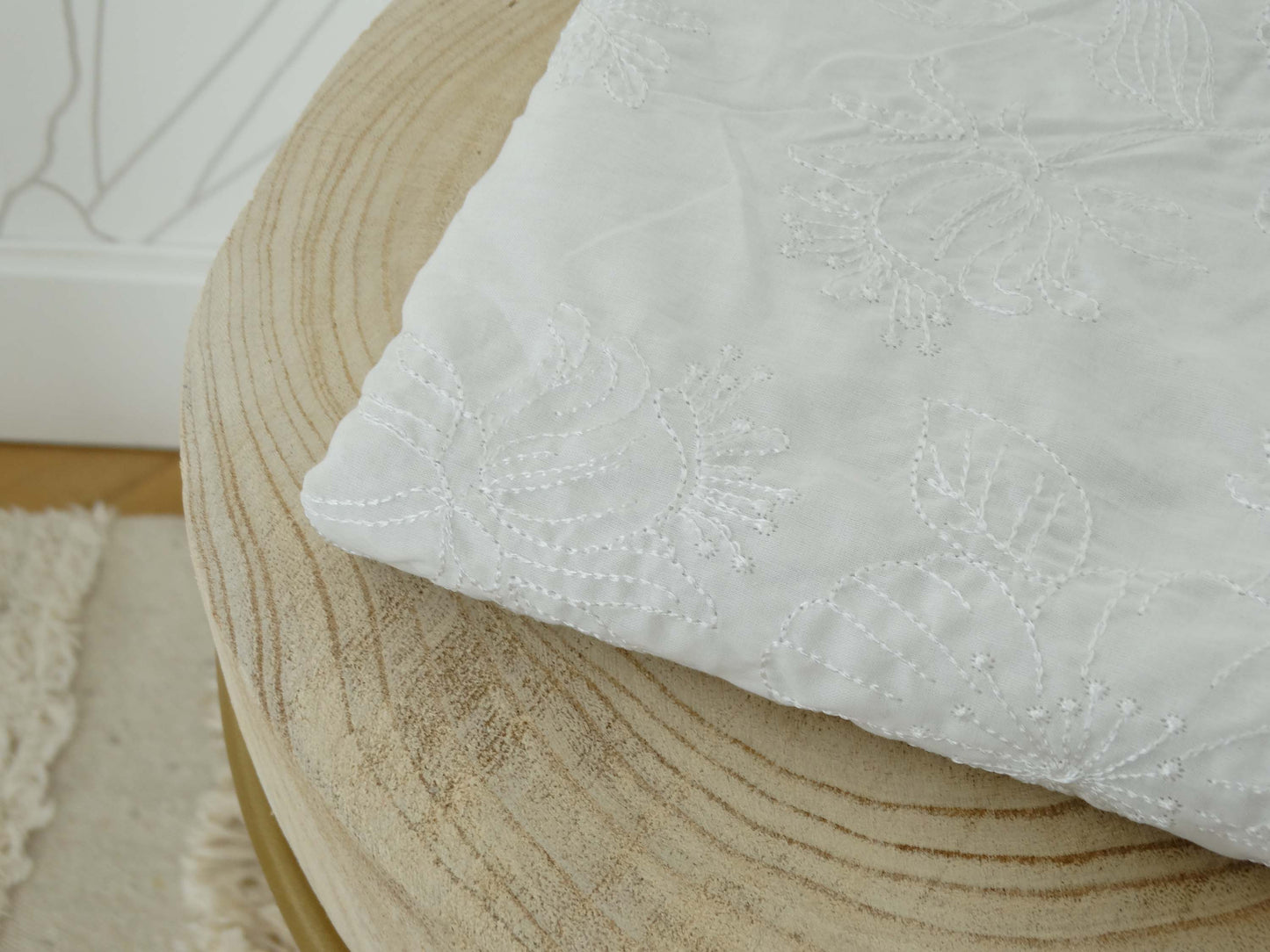 Broderie - Fleurs perlées