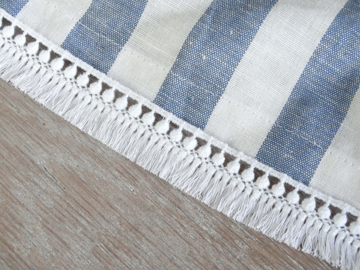 Ruban Guipure Pompon - Coton - Blanc