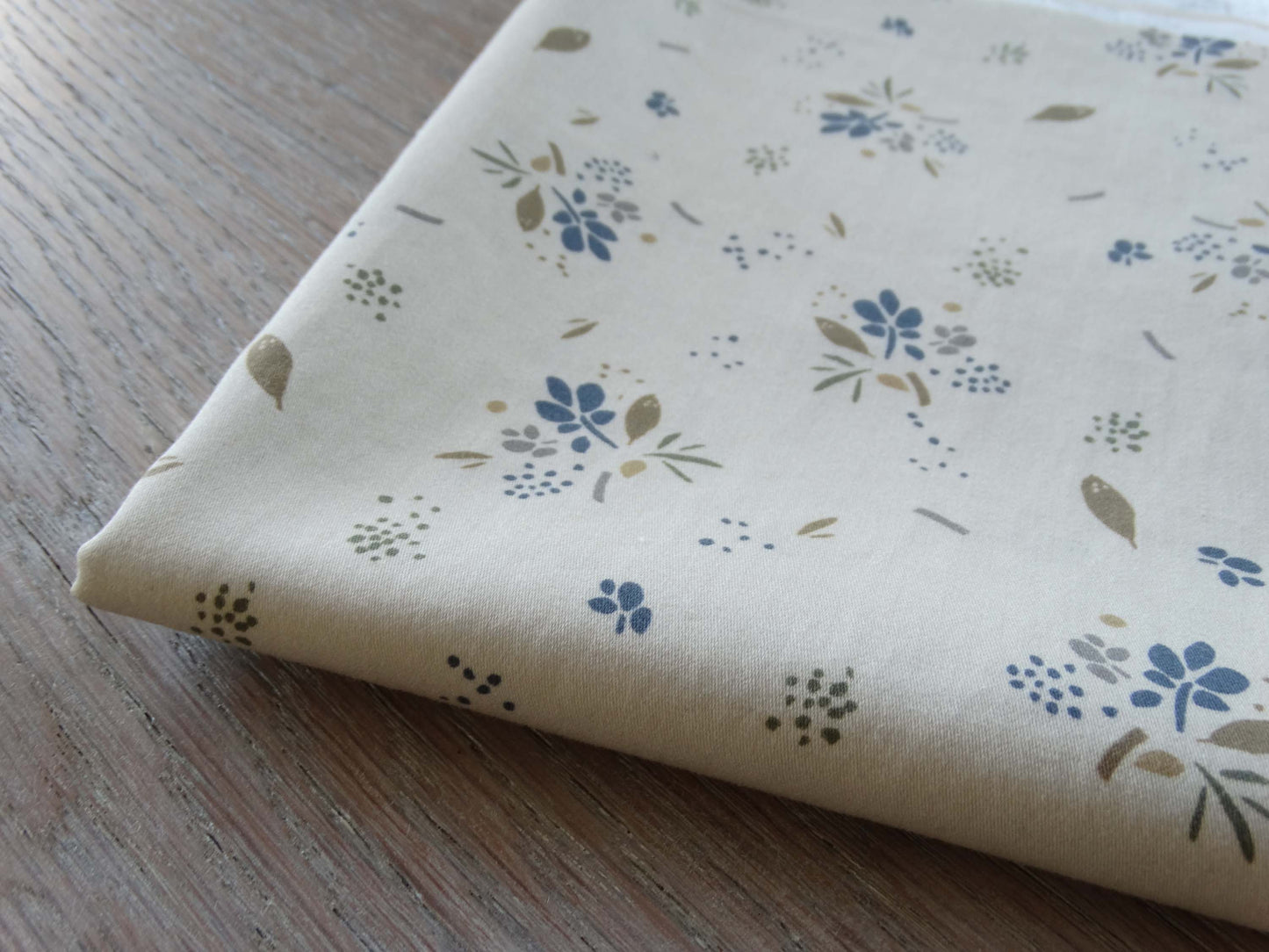 Satin de coton lourd - Imprimé Alboussière - Beige