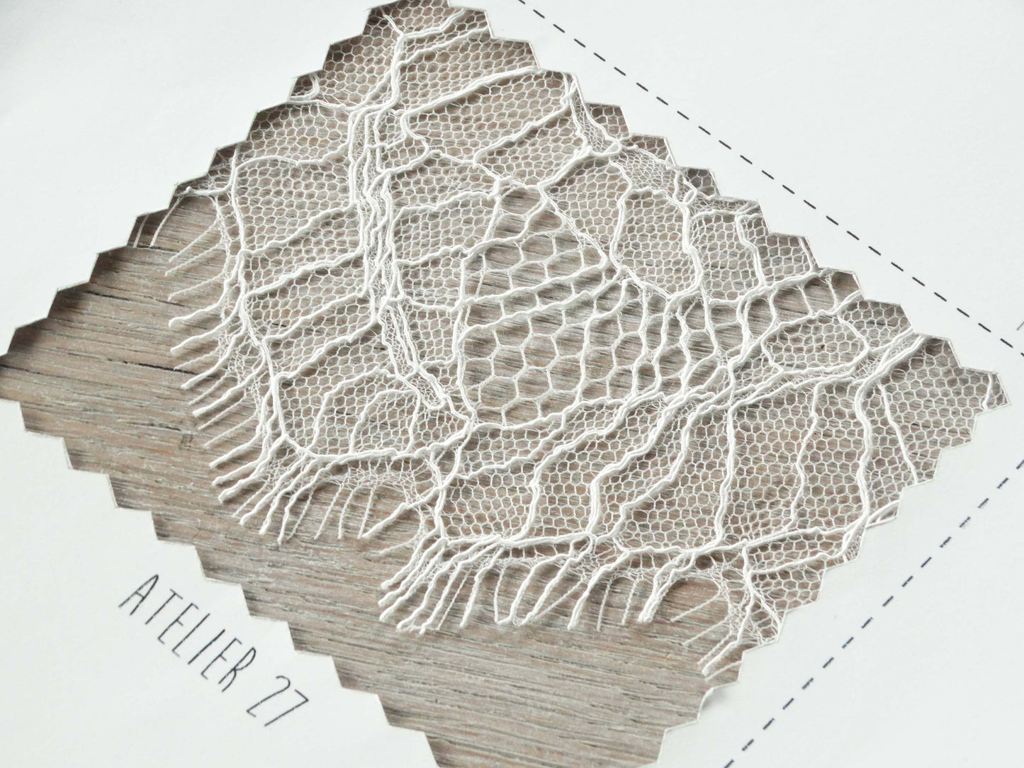 Ruban dentelle - Hortensia - Ivoire