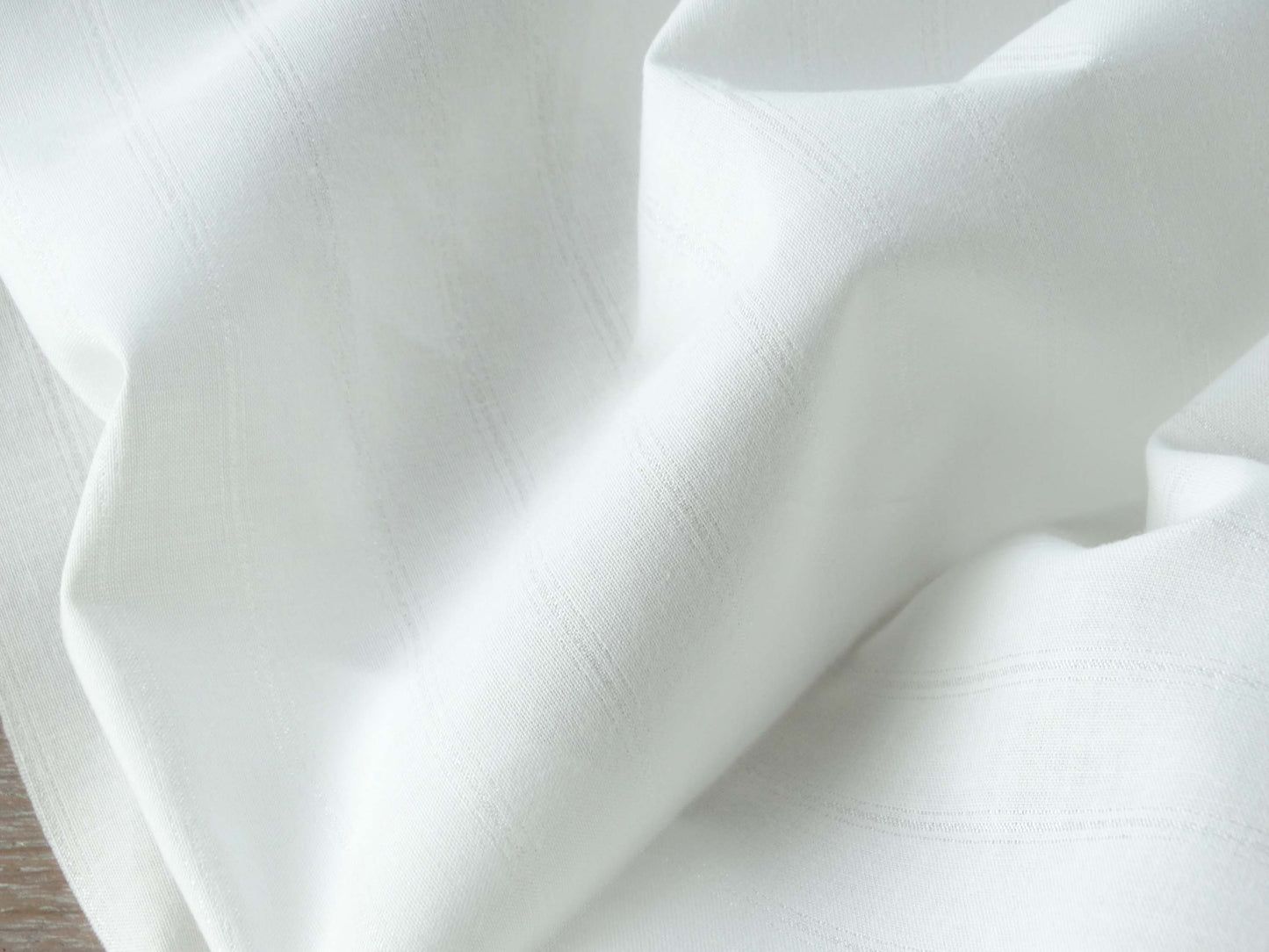 Toile coton - Marie - Ivoire & lurex blanc