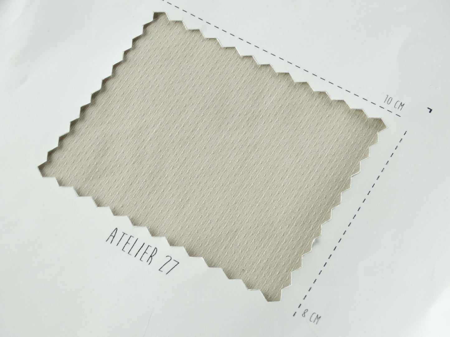 Façonné Coton - Armure grains de riz - Beige