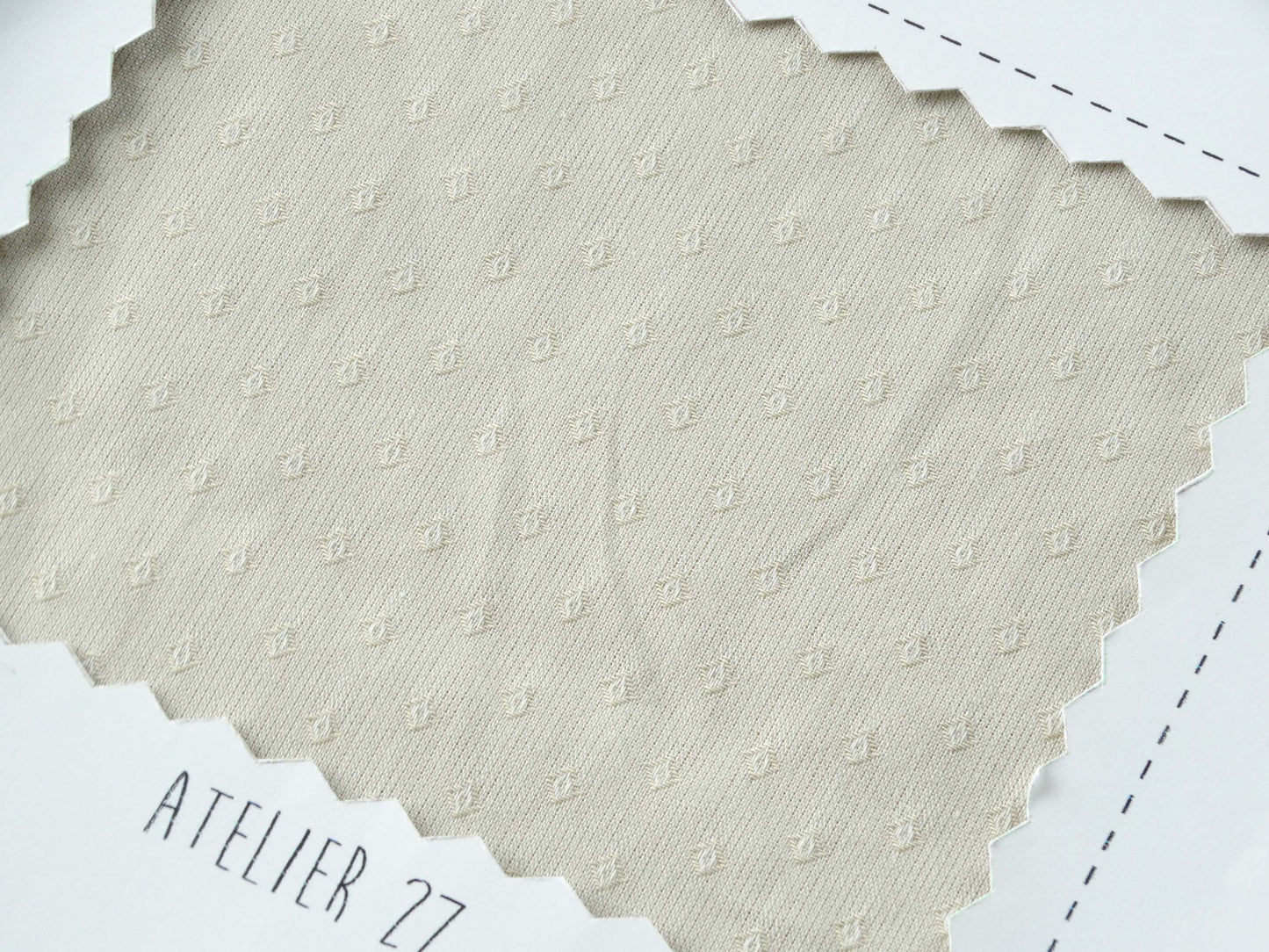 Façonné Coton - Armure cravate - Beige