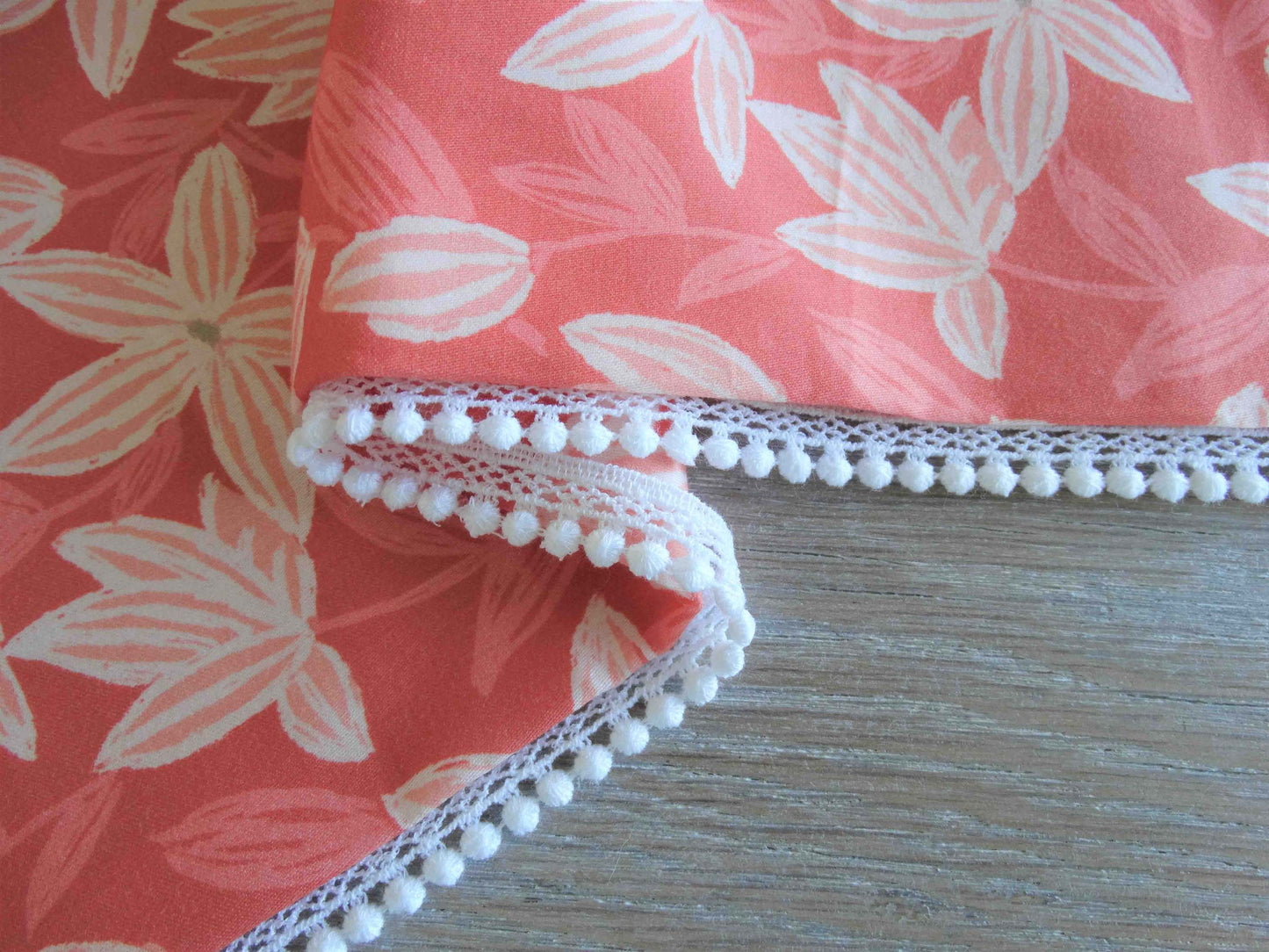 Ruban Guipure Pois- Coton - Blanc