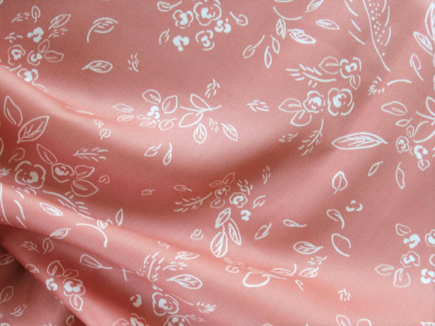 Satin de coton - Imprimé Pia - Terracotta
