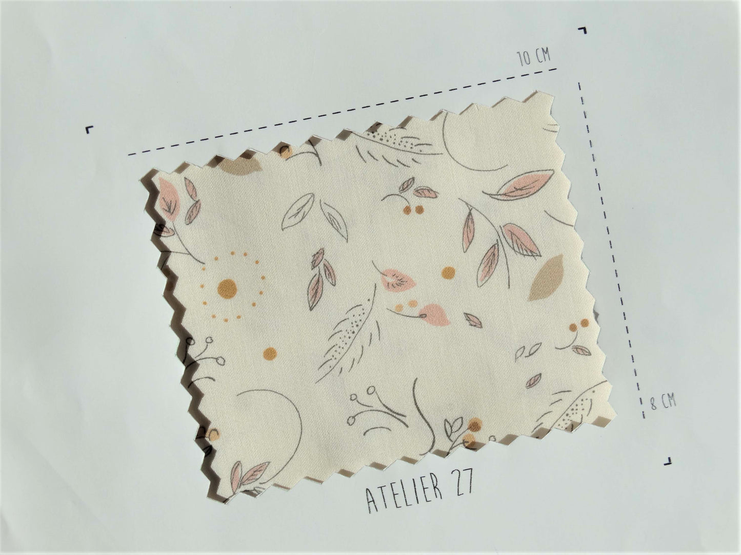 Satin de coton - Imprimé Claira- Ivoire