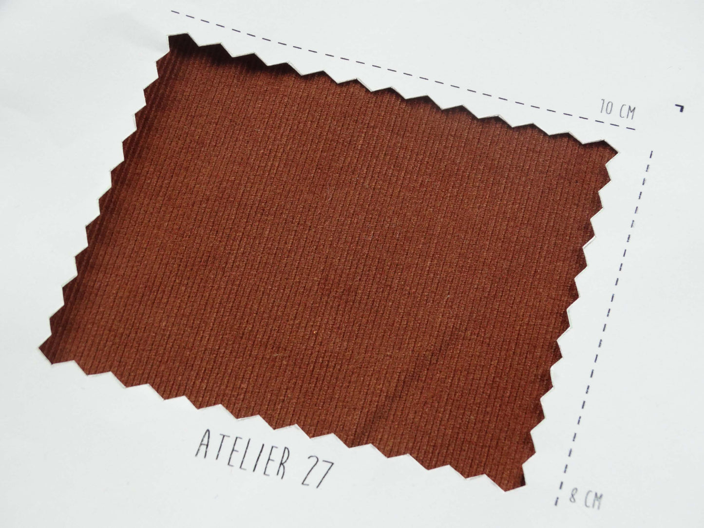 Velours 1000 raies - Uni - Brun