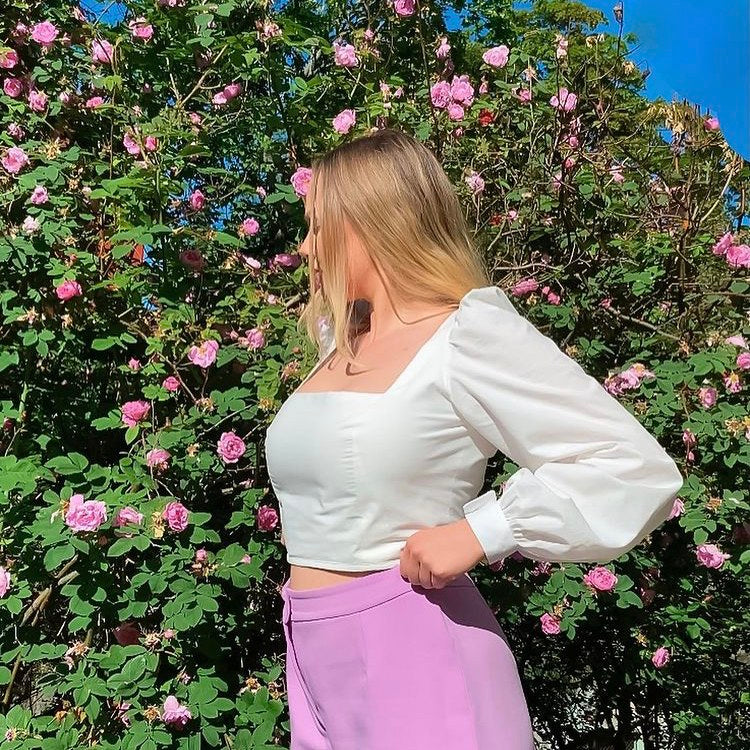 La blouse col carré avec @elisesew_