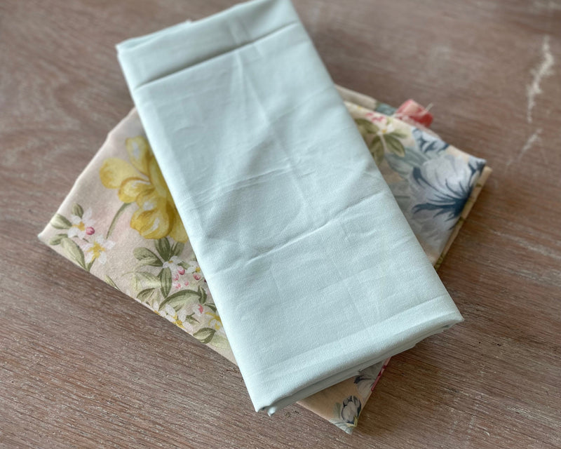 Satin de coton uni - aqua