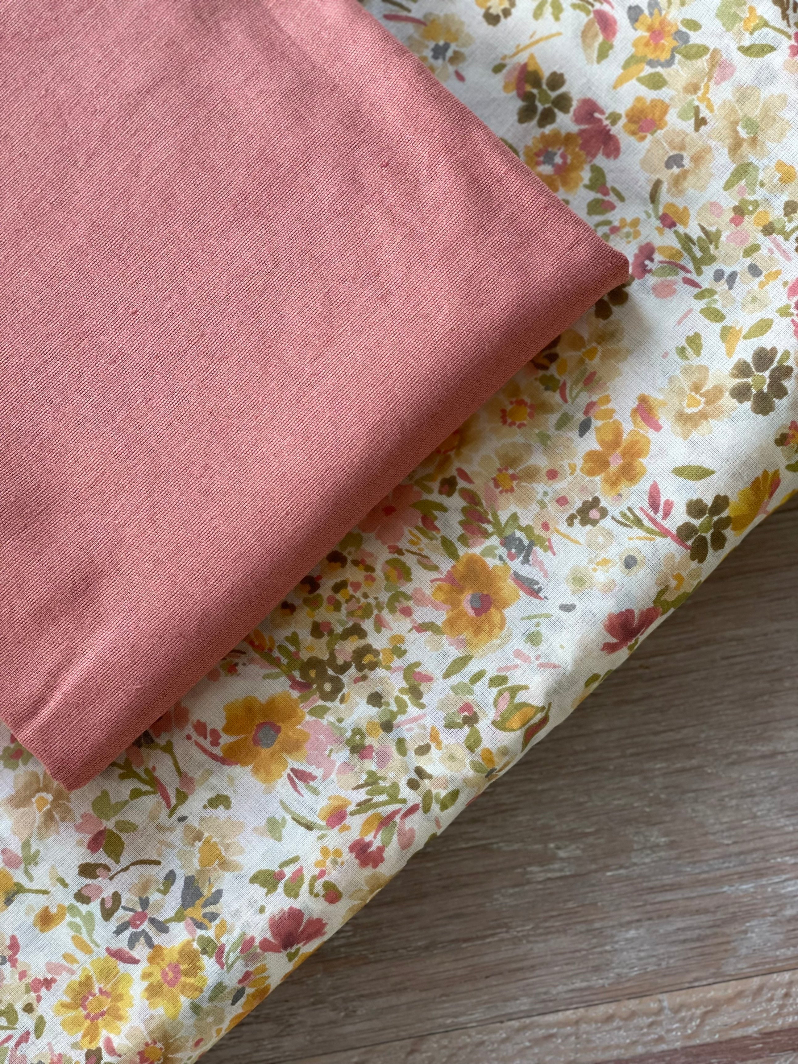 Raw cotton linen canvas - Plain - Terracotta