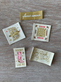 Set of 5 woven labels Casa La Forêt