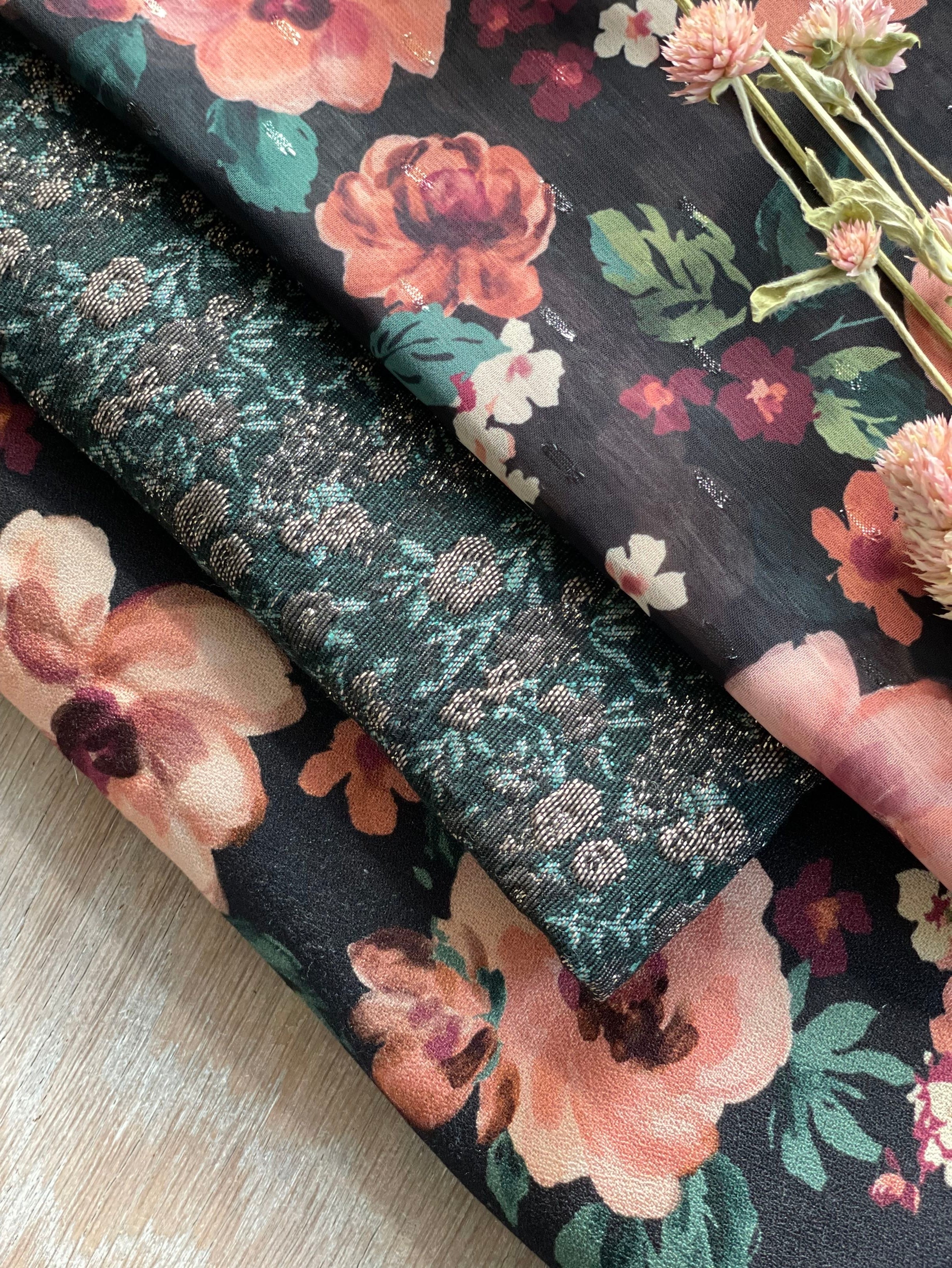 Jacquard - Taillis - Sapin, Prune & Or