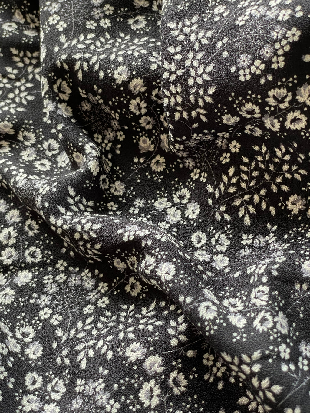 Viscose Crepe - Juliette Print - Black &amp; Ivory (Coupon)