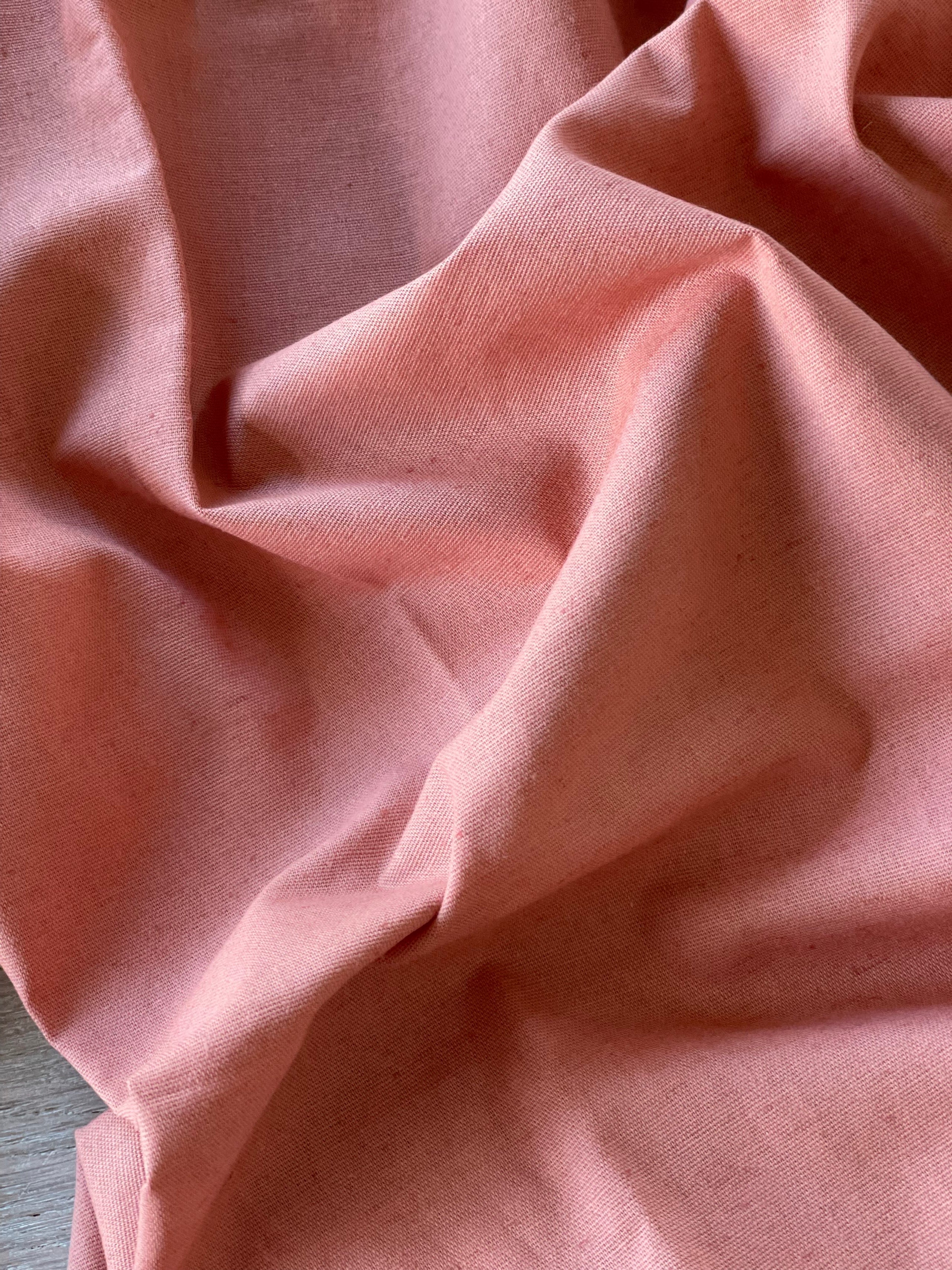 Raw cotton linen canvas - Plain - Terracotta