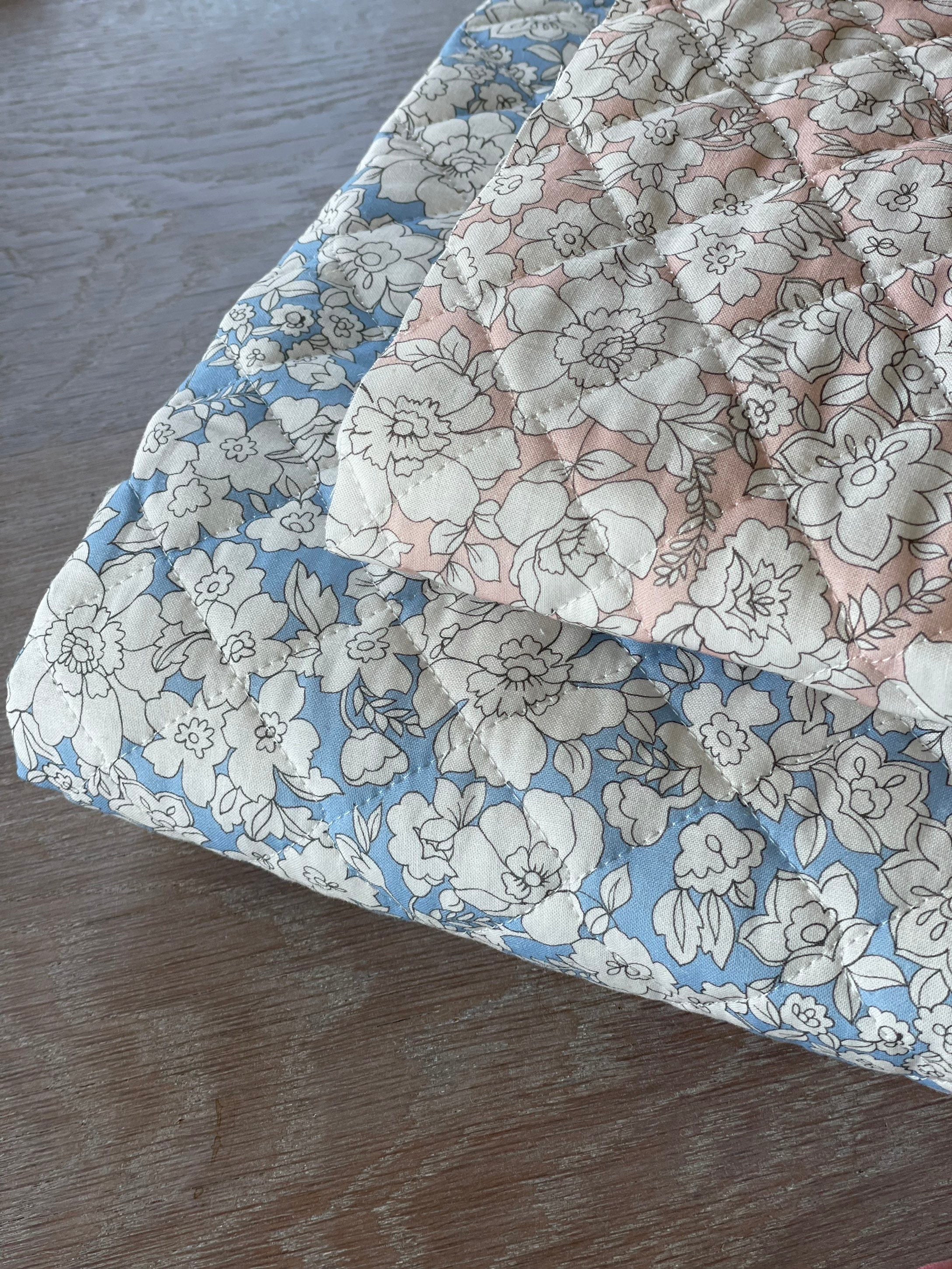 Organic cotton quilted - Garance print - Soft pink