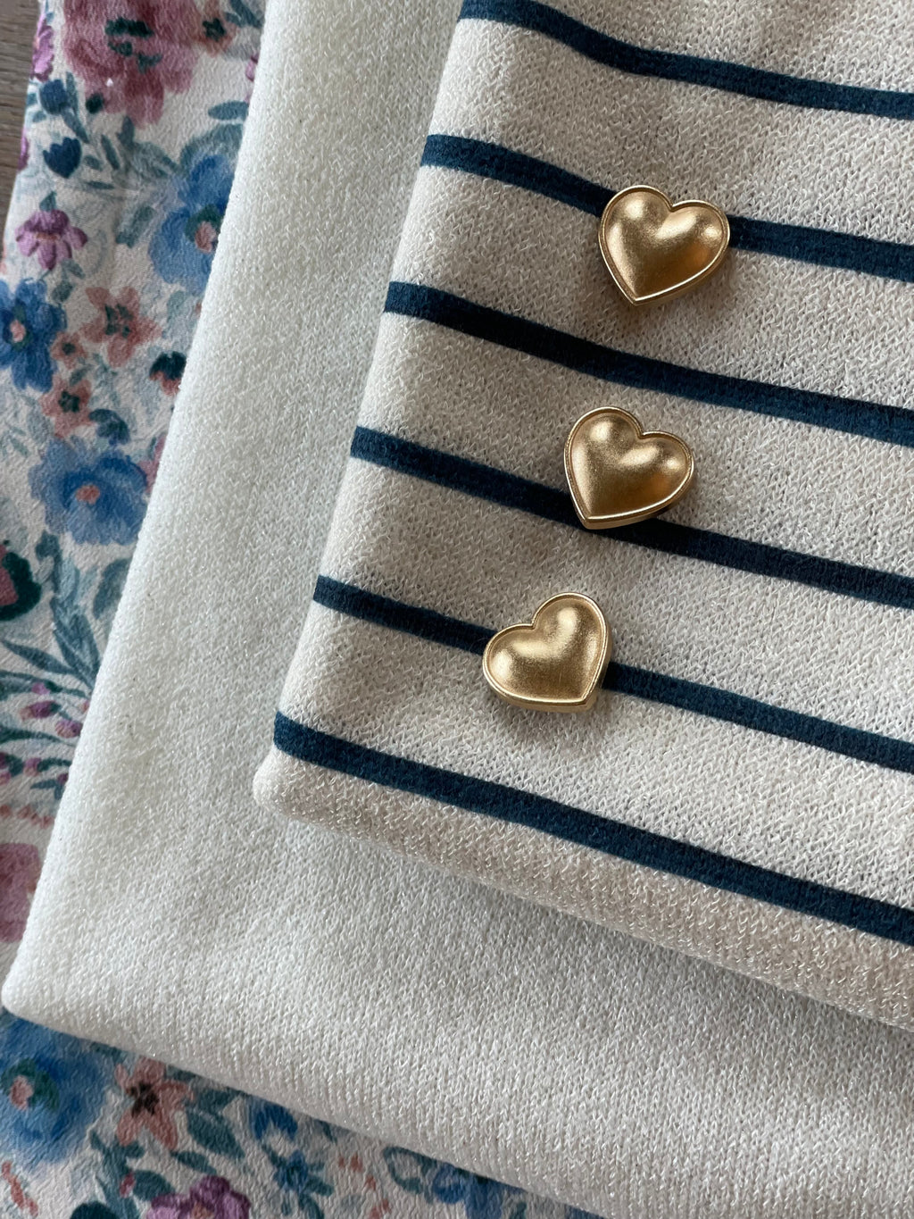 Bouton à coudre - Grand Amour - Or