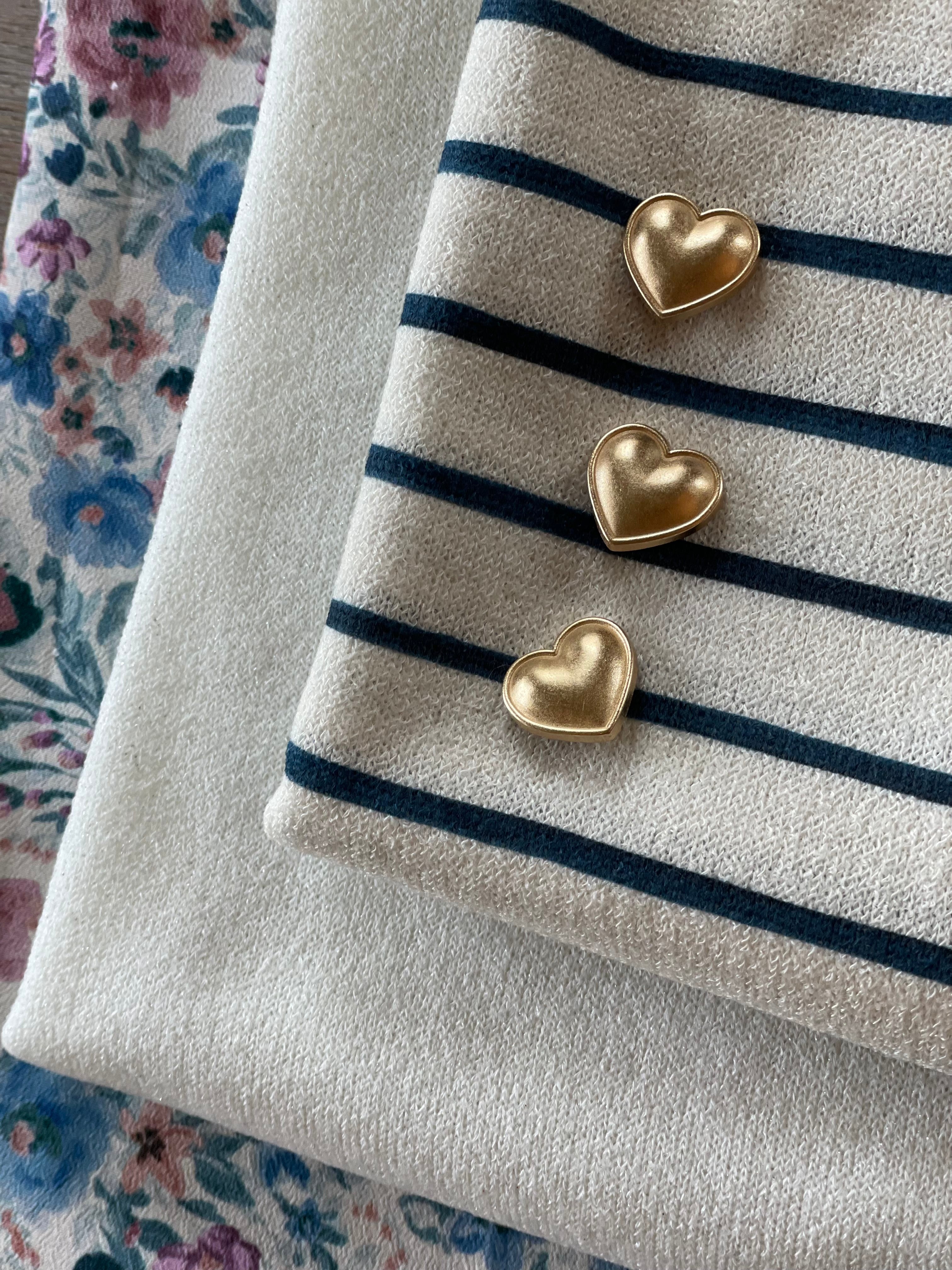 Bouton à coudre - Grand Amour - Or
