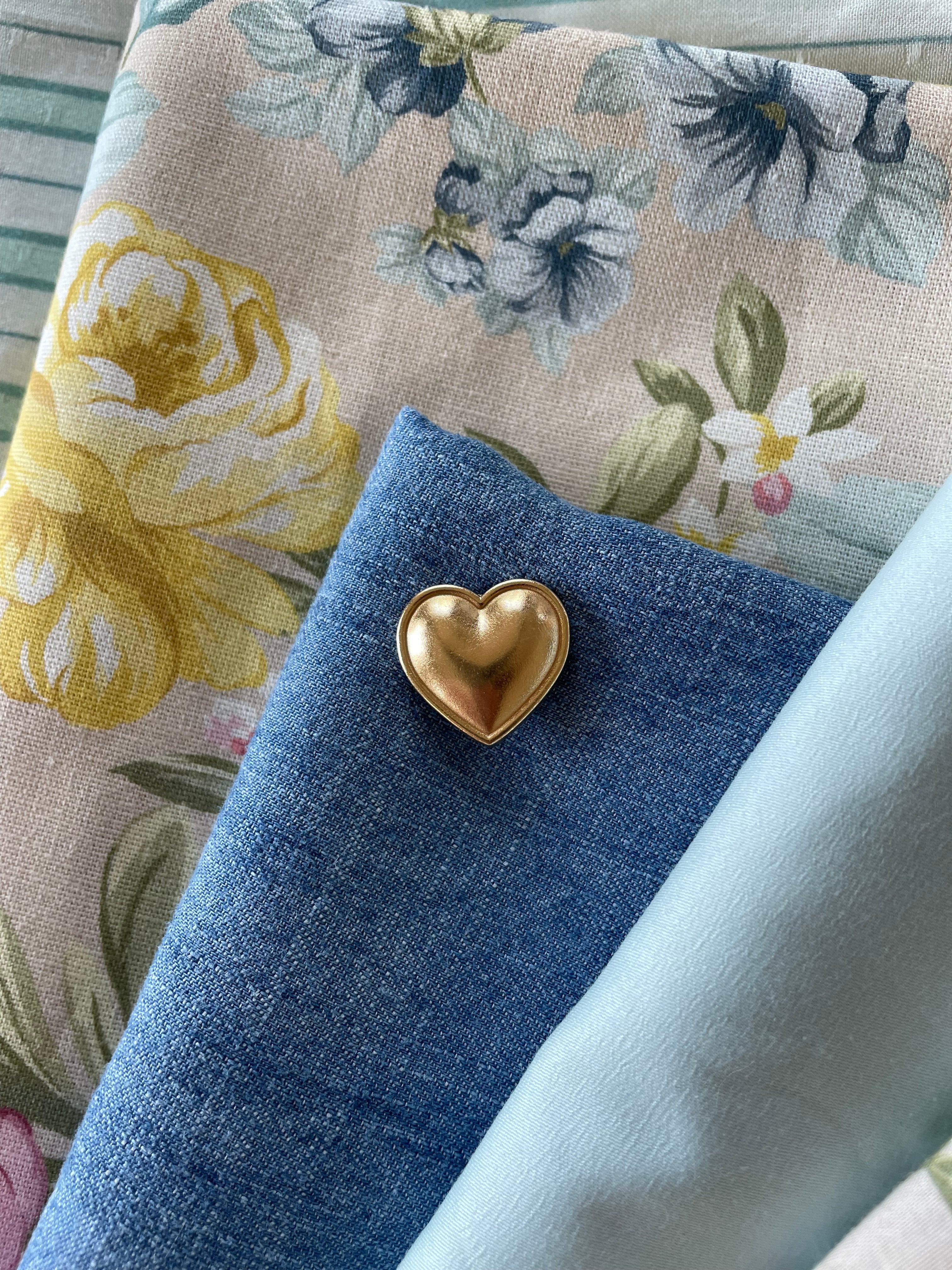 Bouton à coudre - Grand Amour - Or