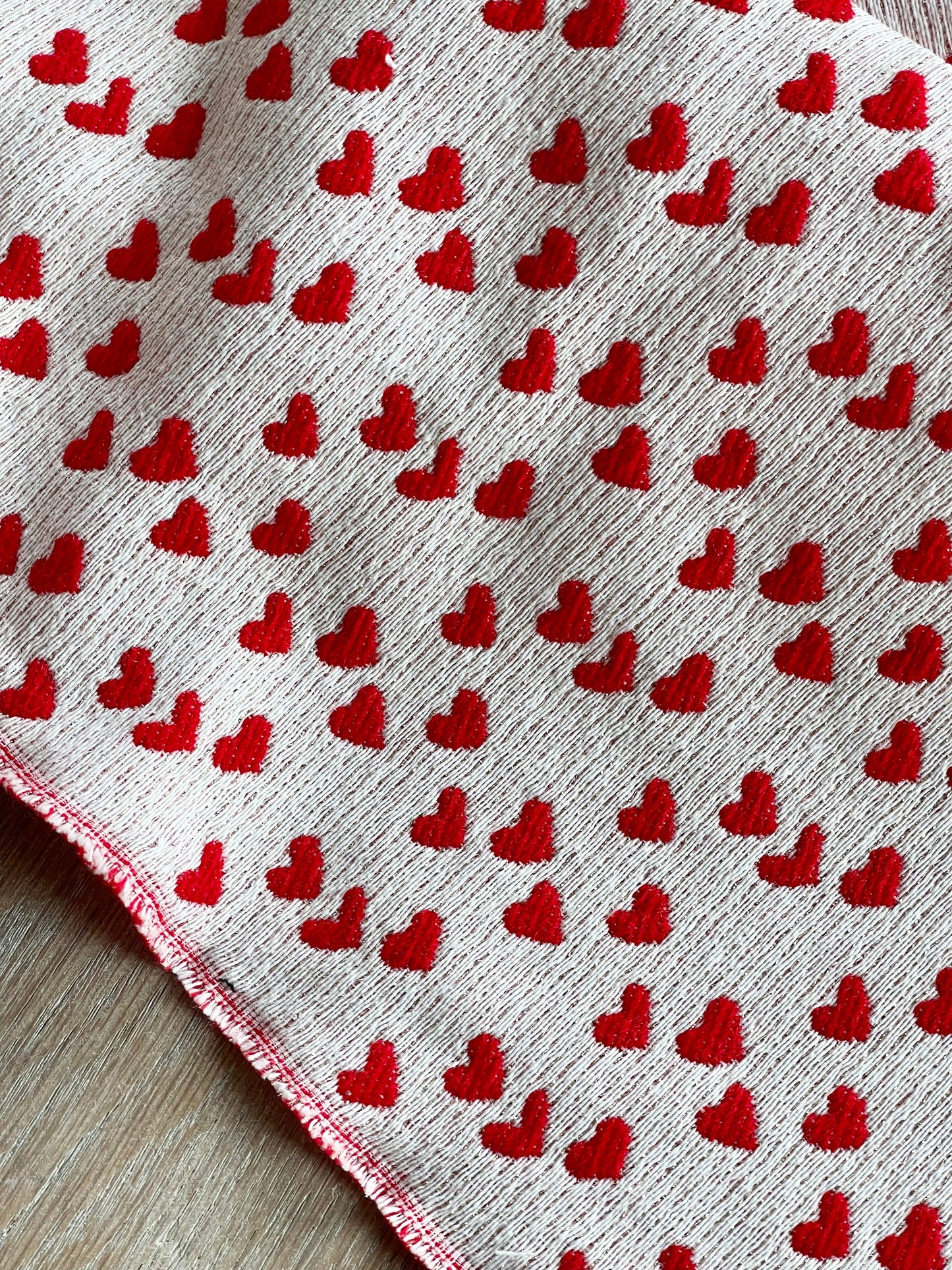 Jacquard - Love - Rouge & Blanc & or