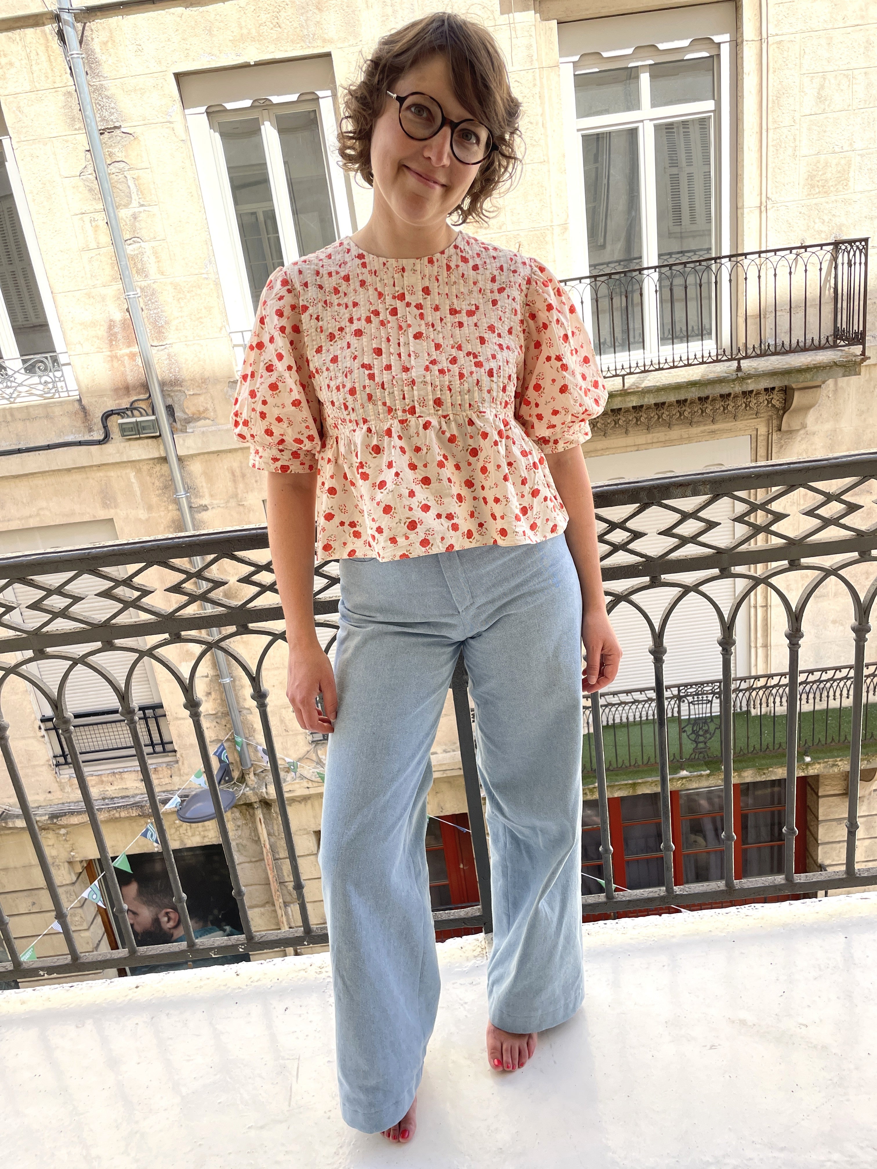 Ensemble Blouse Ellie & Douce popeline de coton Poppy