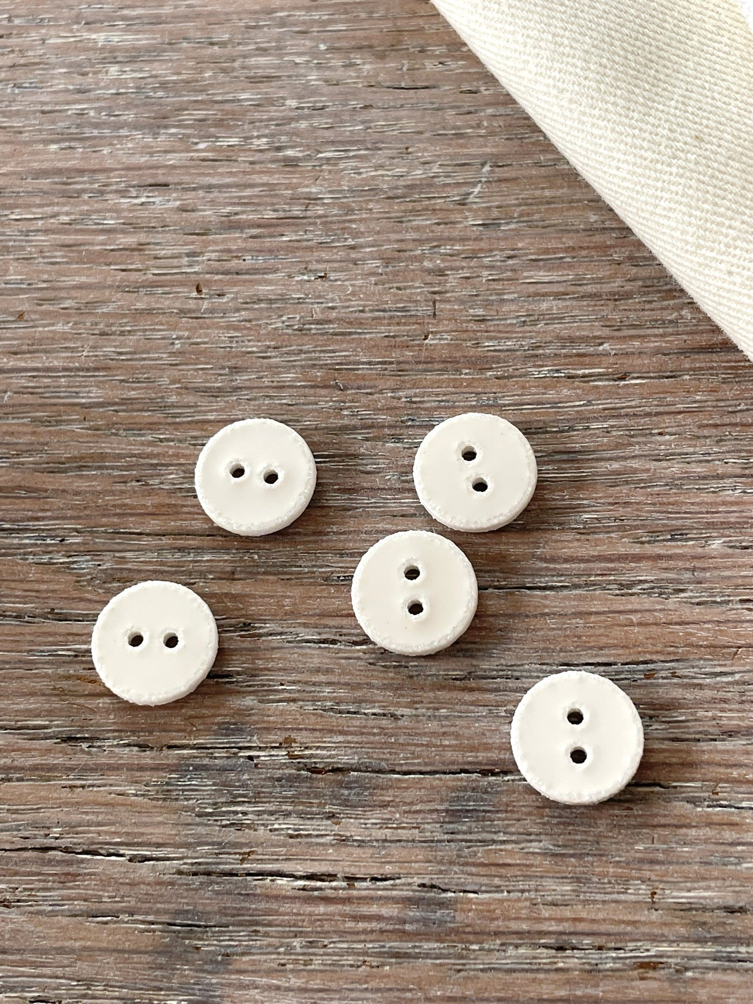 Bouton à coudre - Le Scintillant - Blanc