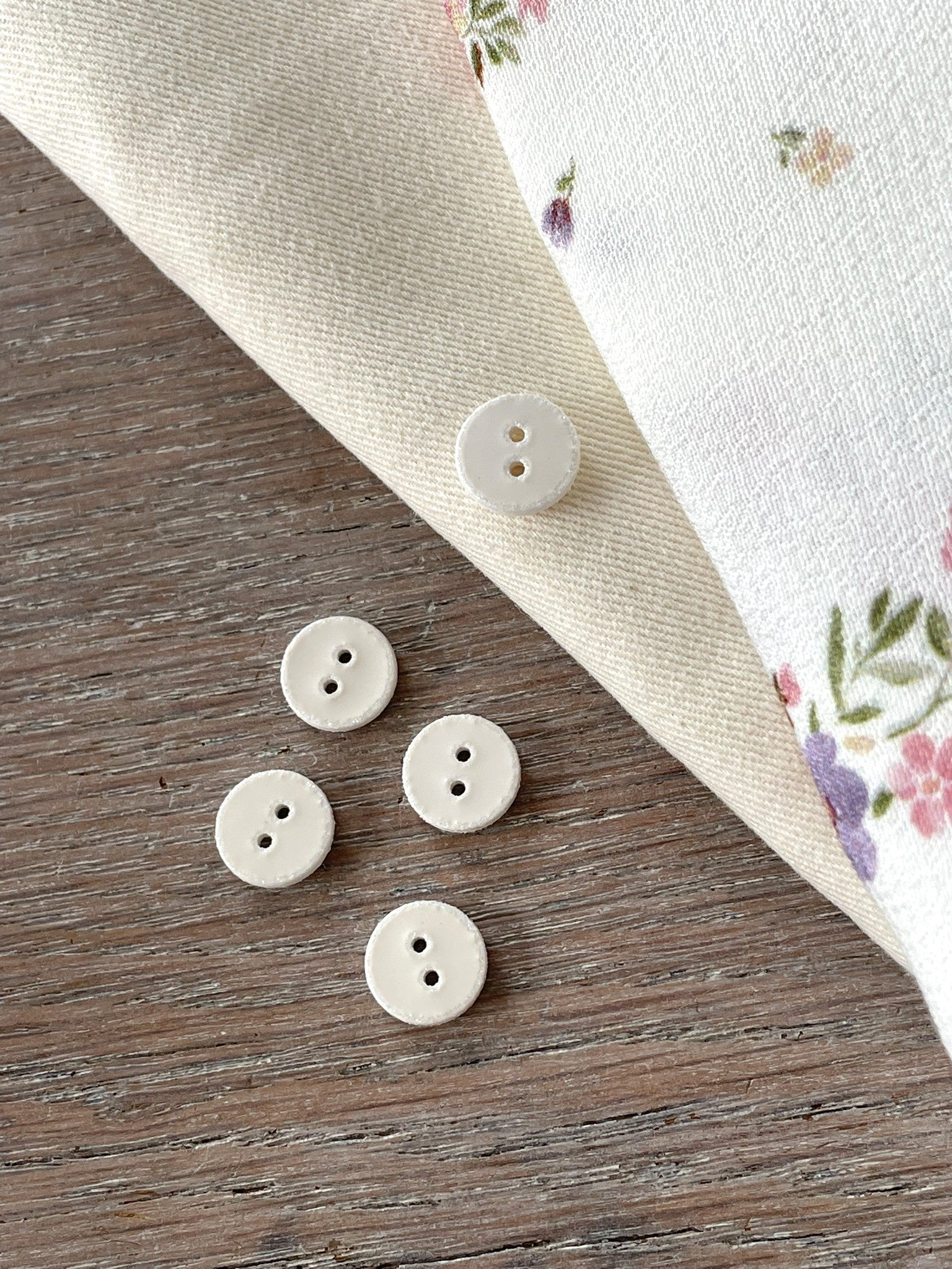 Bouton à coudre - Le Scintillant - Blanc