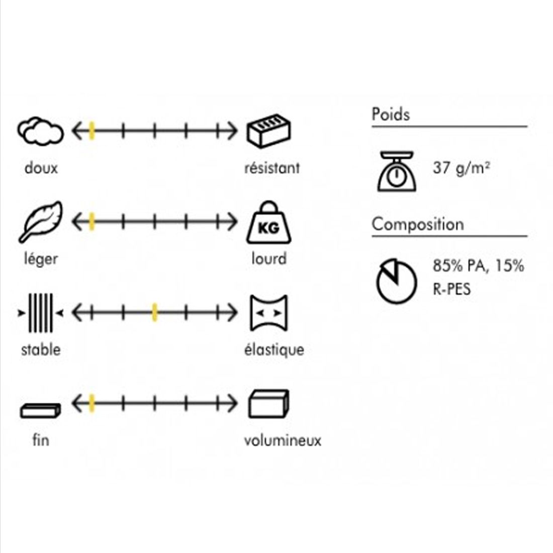 Entoilage thermocollant non tissé Vlieseline H180 - pour tissus fins et légers