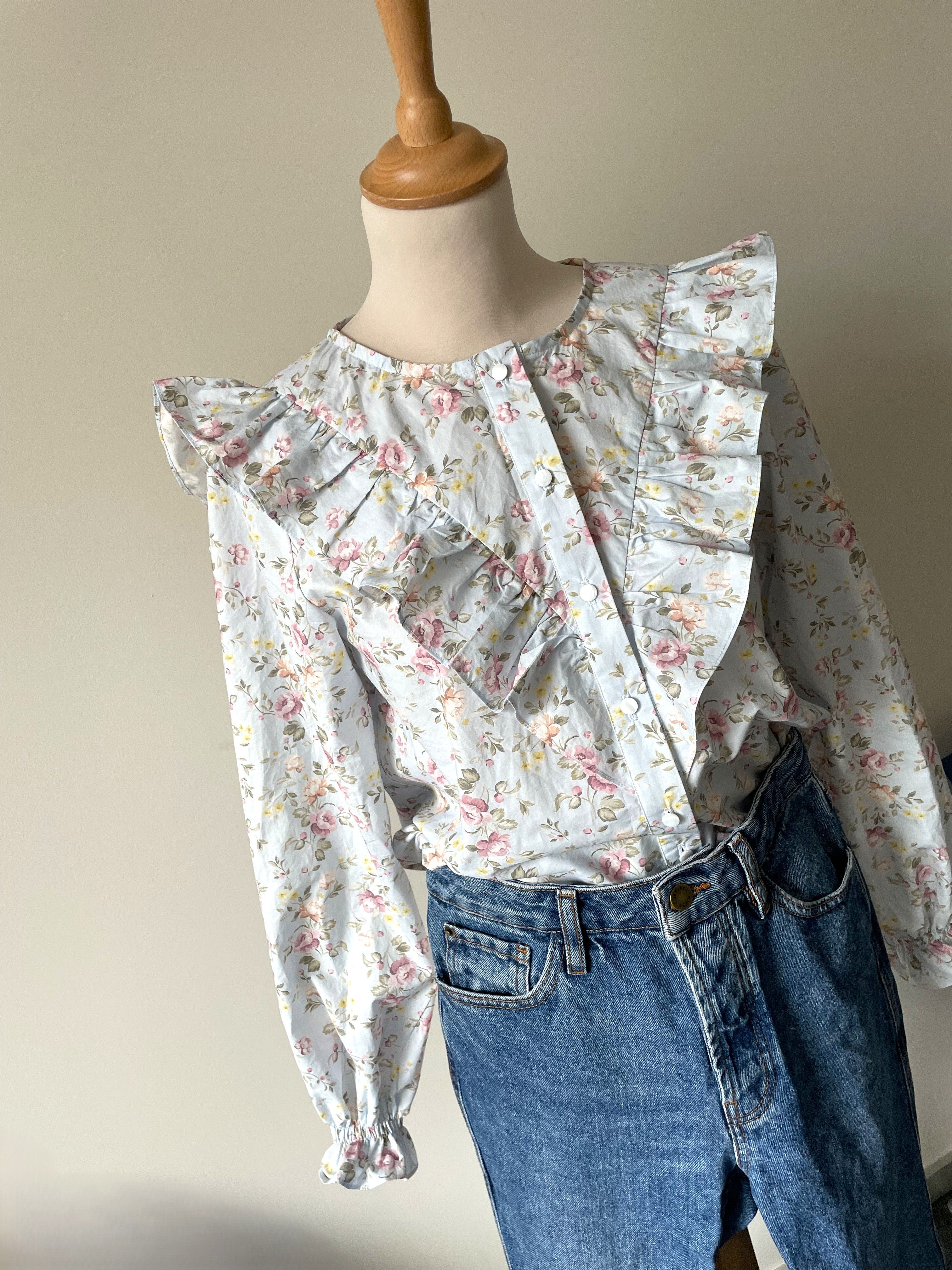 Ensemble Chemise Rose & Douce popeline de coton Antoinette