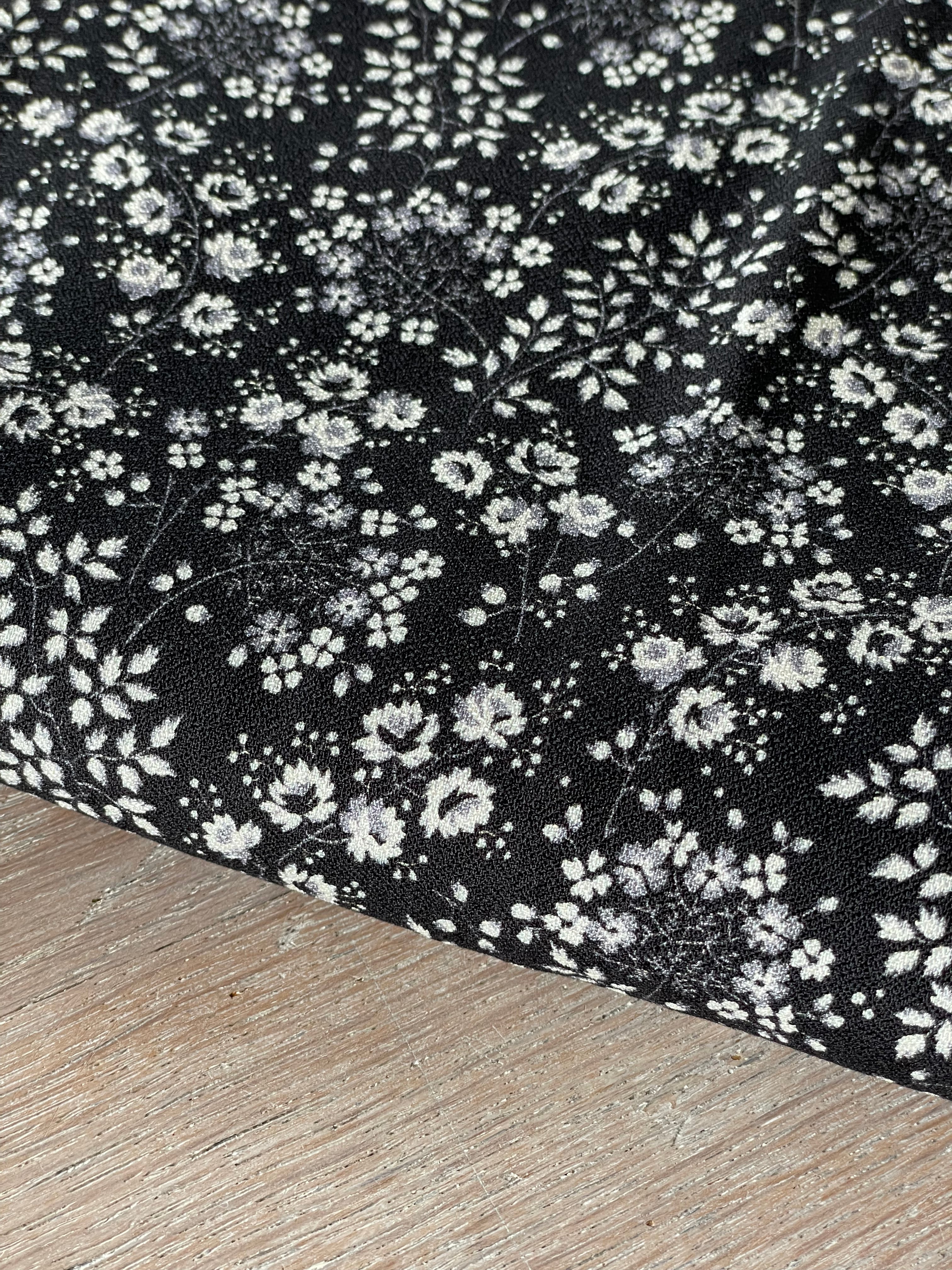 Viscose Crepe - Juliette Print - Black &amp; Ivory (Coupon)