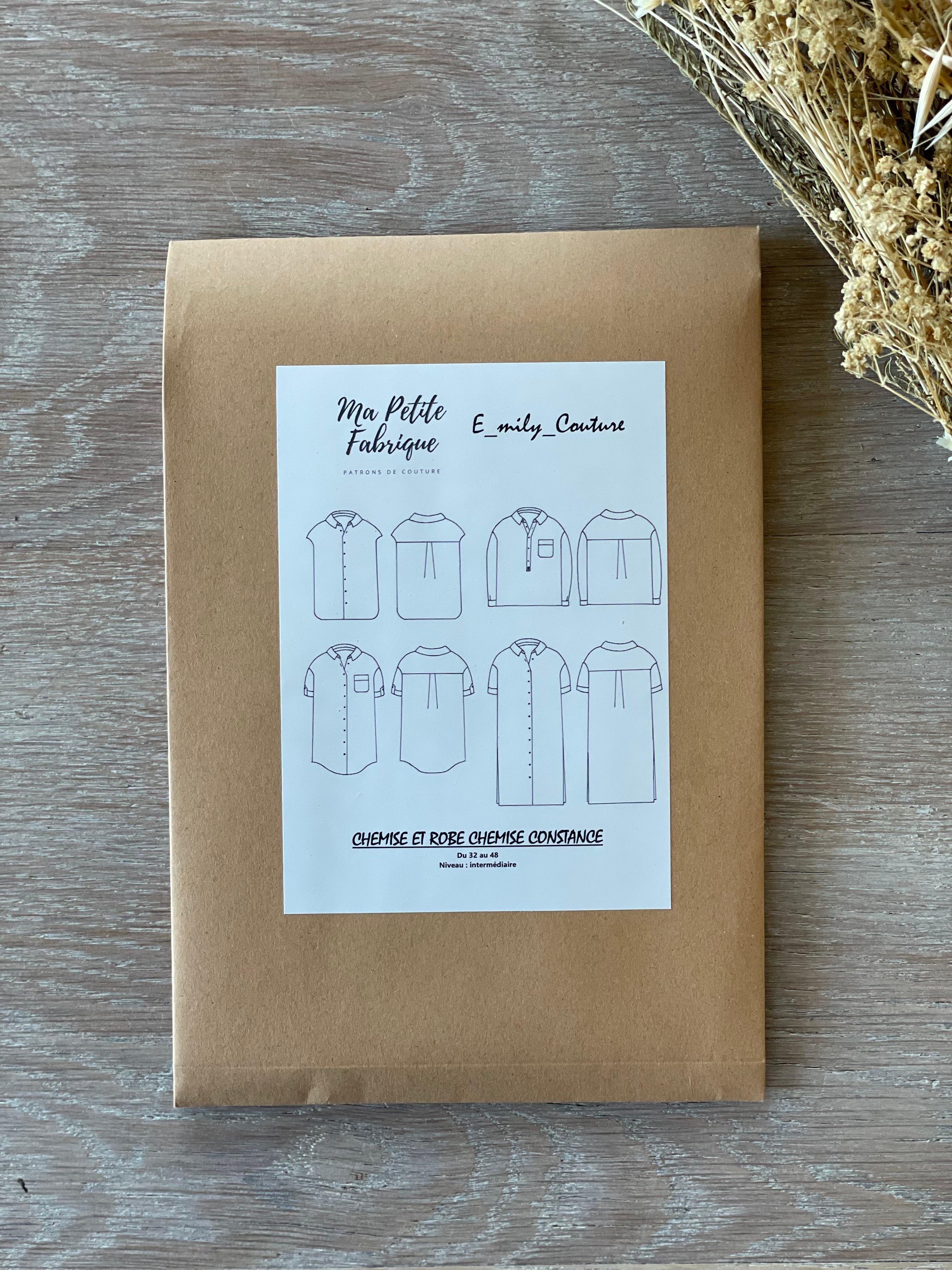 Patron Pochette - Chemise & Robe-chemise Constance - Ma Petite Fabrique