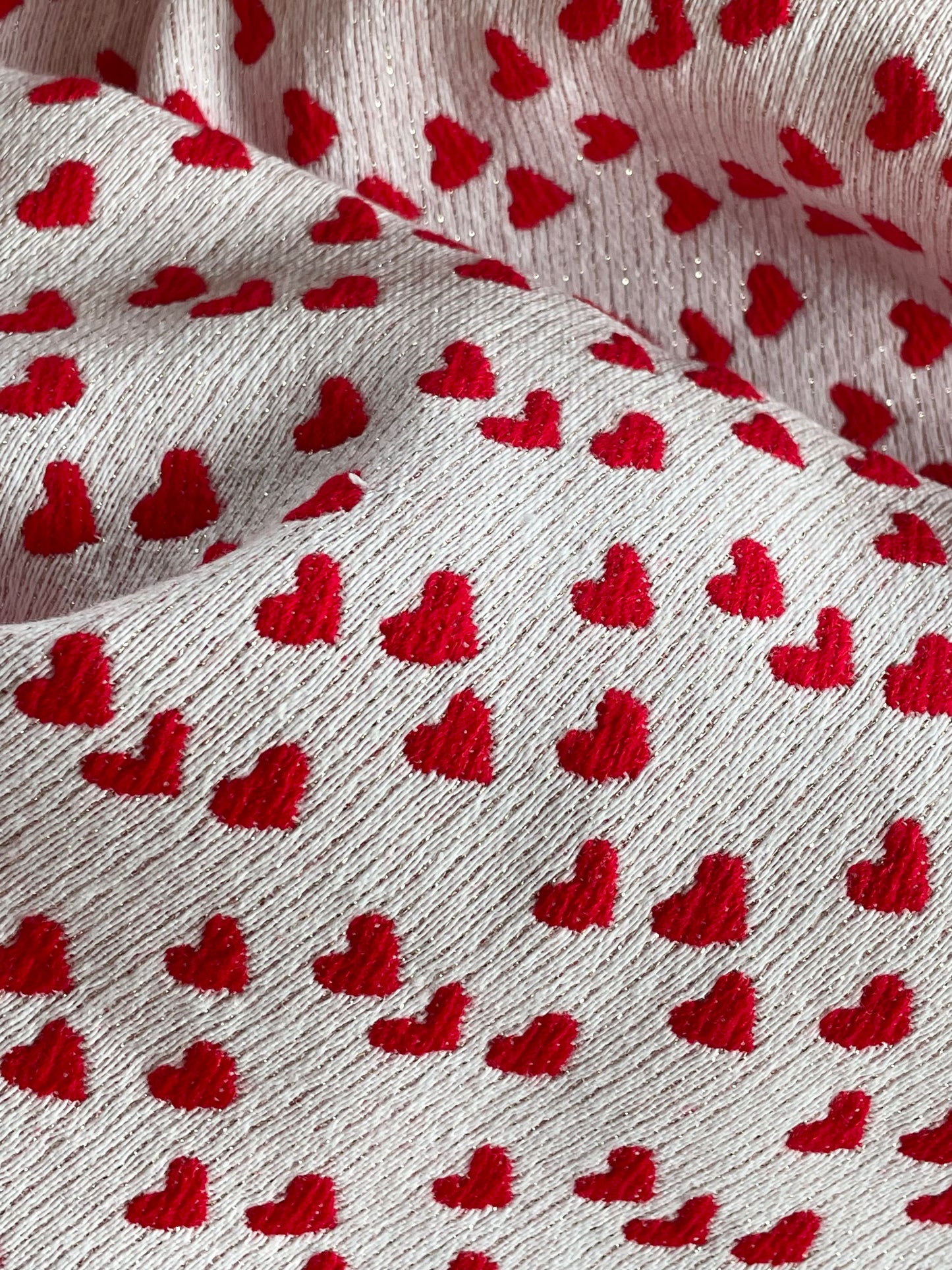 Jacquard - Love - Rouge & Blanc & or