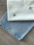 Façonné de coton - Broderie Lily