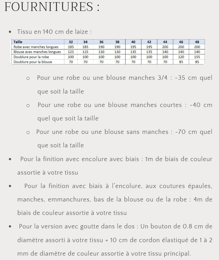 Patron Pochette - Robe ou Top Ange - Ma Petite Fabrique