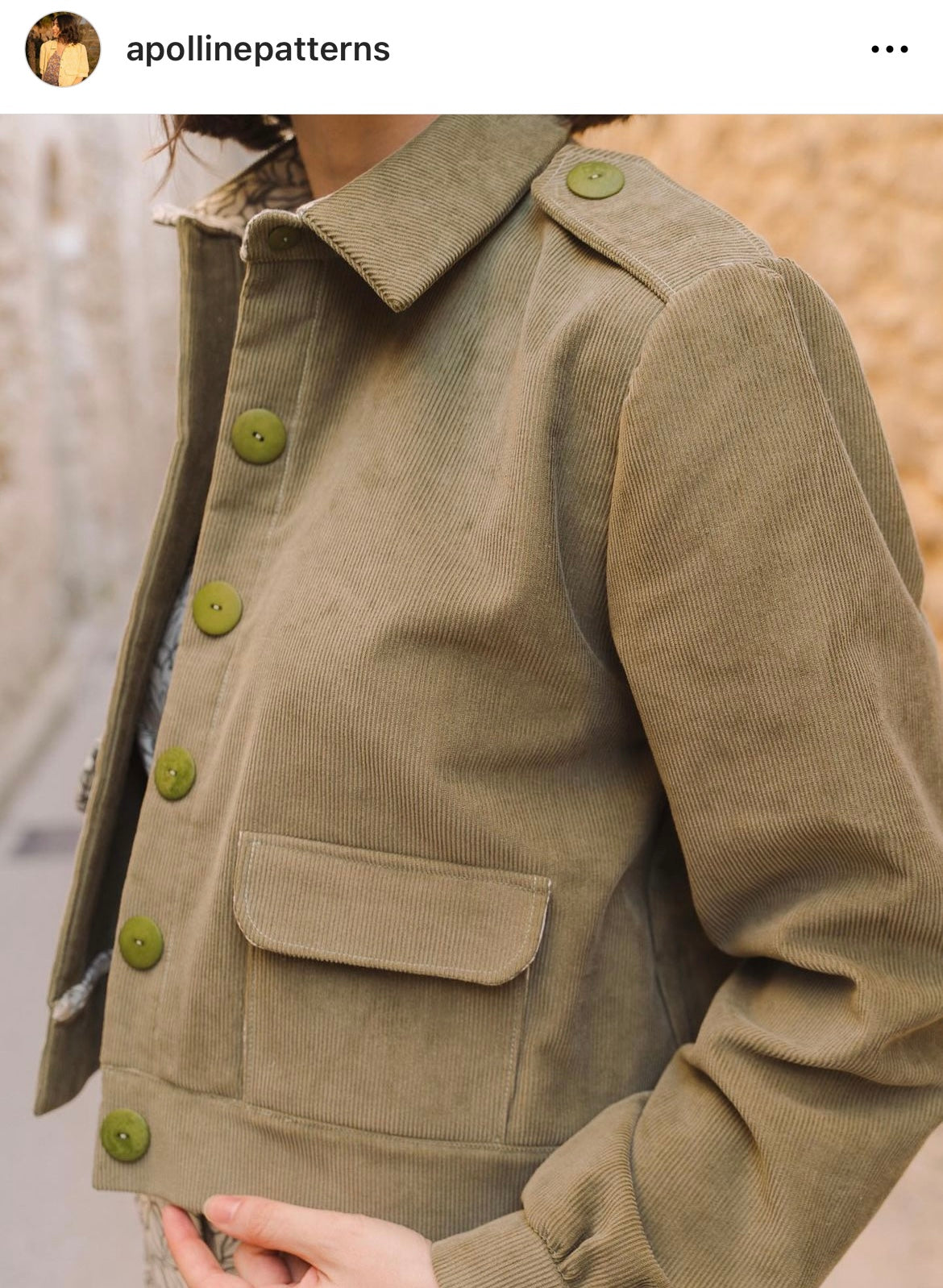 Thick ribbed velvet - Plain - Khaki (Coupon)