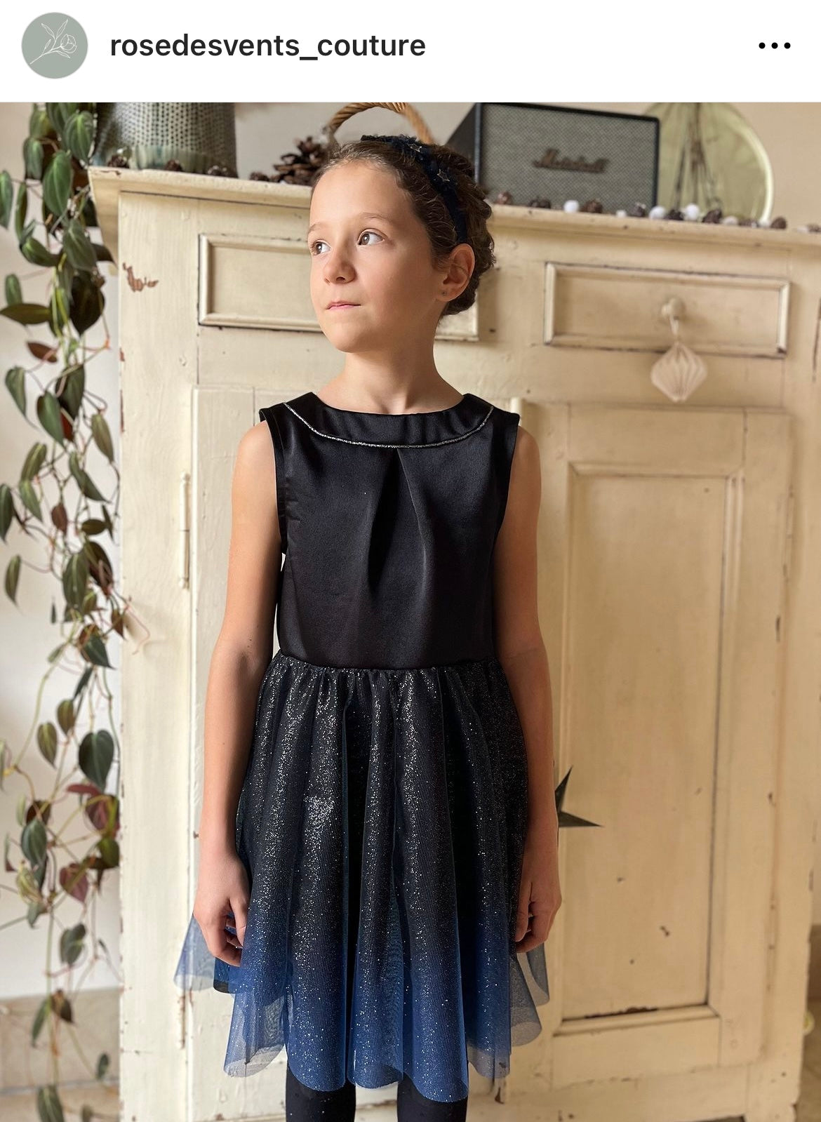 Tulle pailleté - Le dégradé  - Bleu et Noir