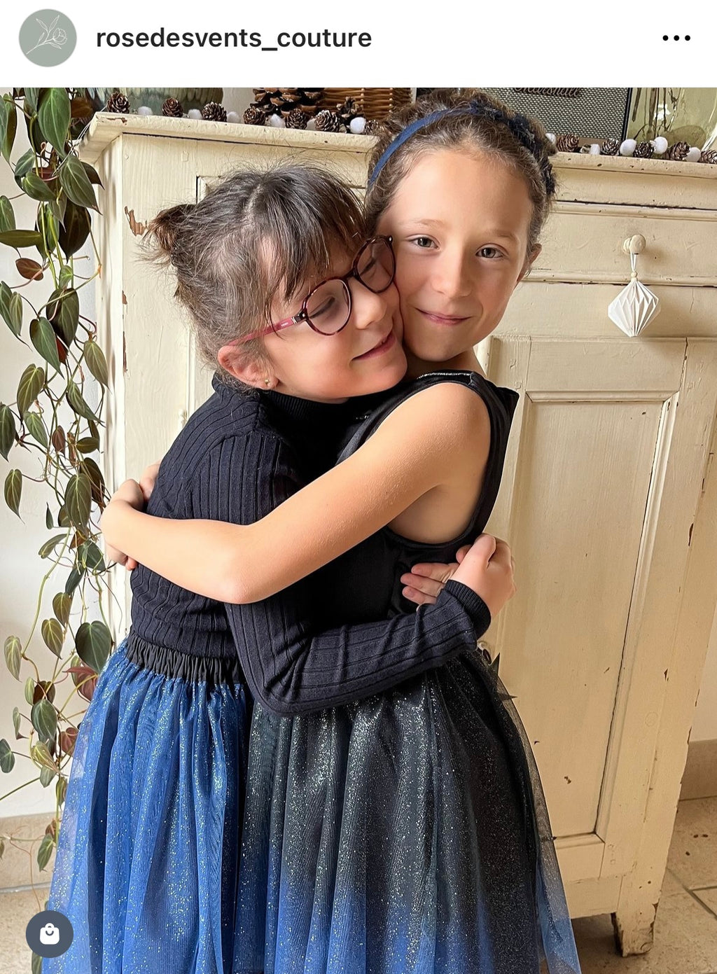 Tulle pailleté - Le dégradé  - Bleu et Noir