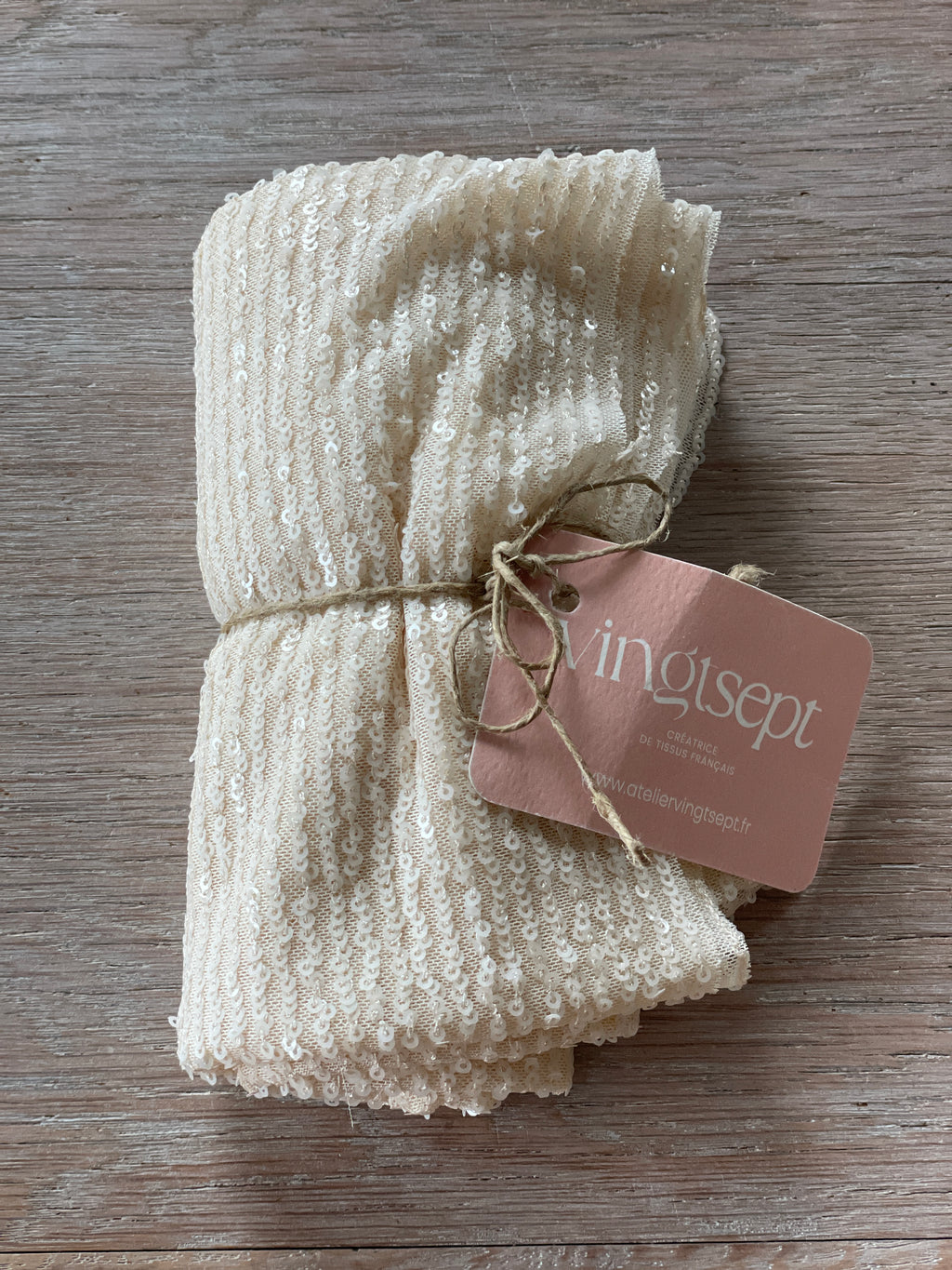 Sequins souple ivoire - Uni (Coupons)