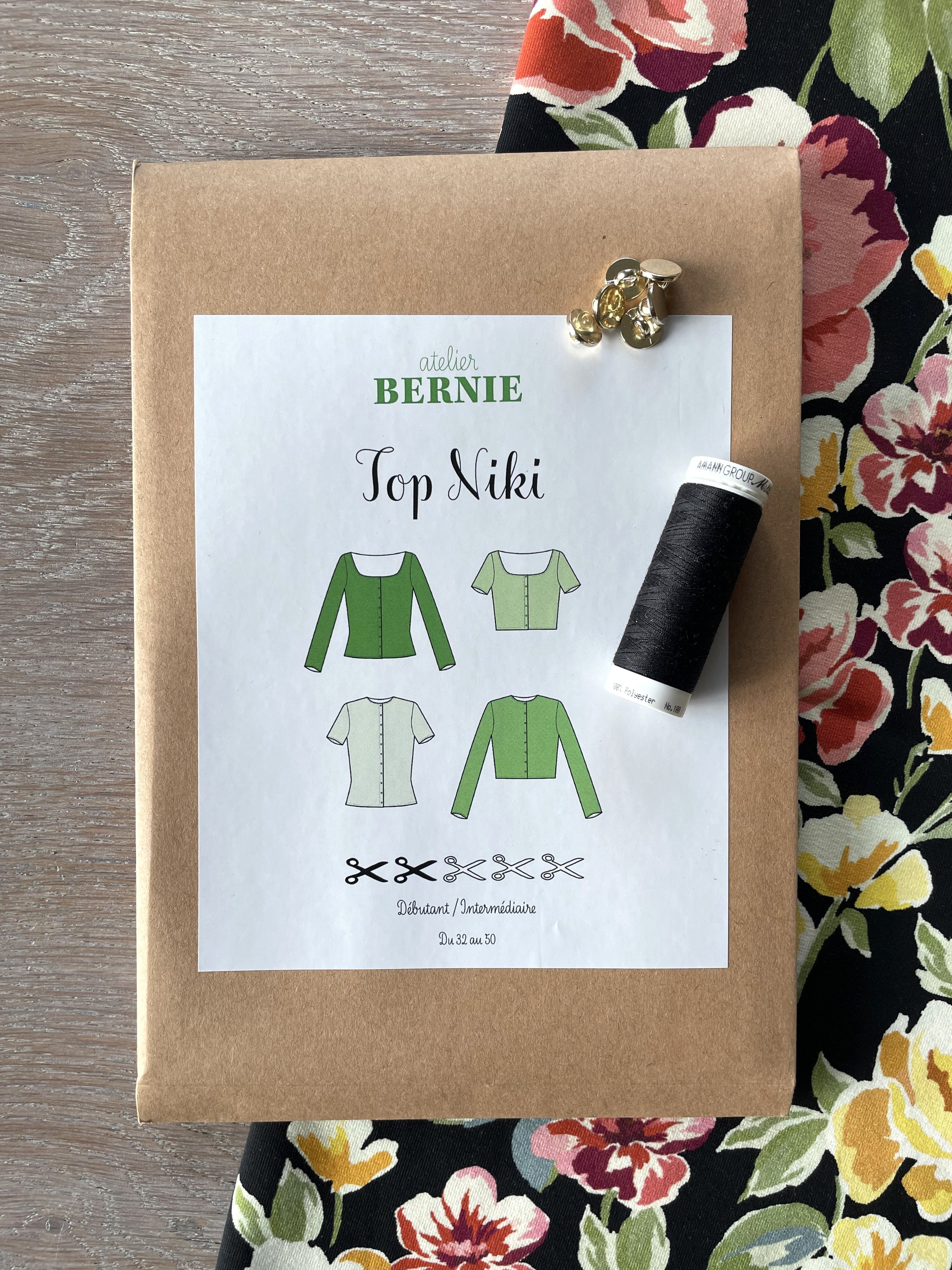 Kit à coudre Top Niki en jersey lourd Pia