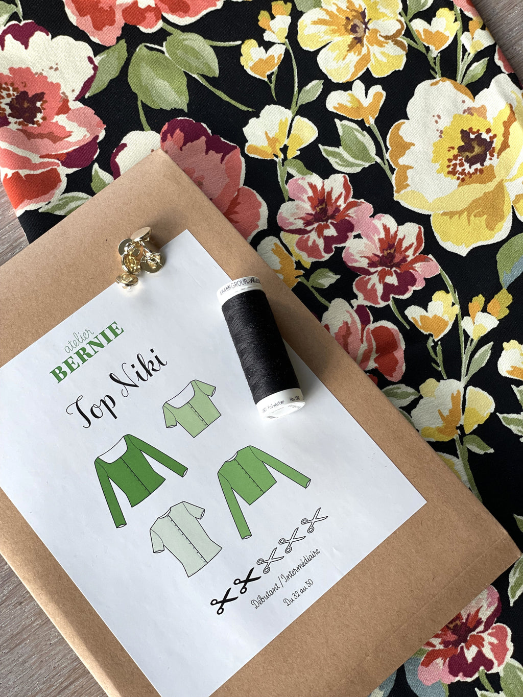 Pia heavy jersey Niki Top sewing kit