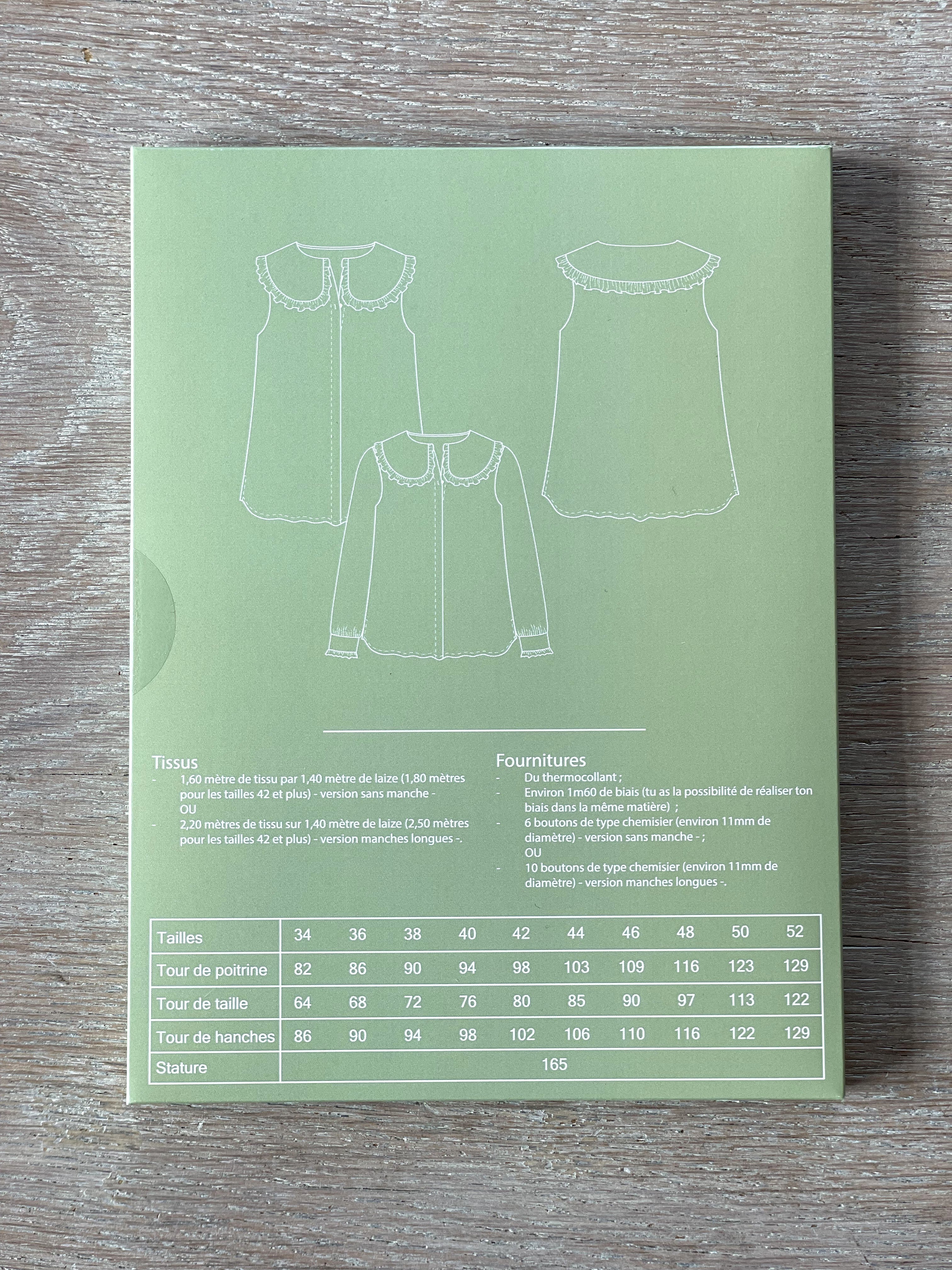 Patron Pochette - Chemise Paula - Cha'Coud