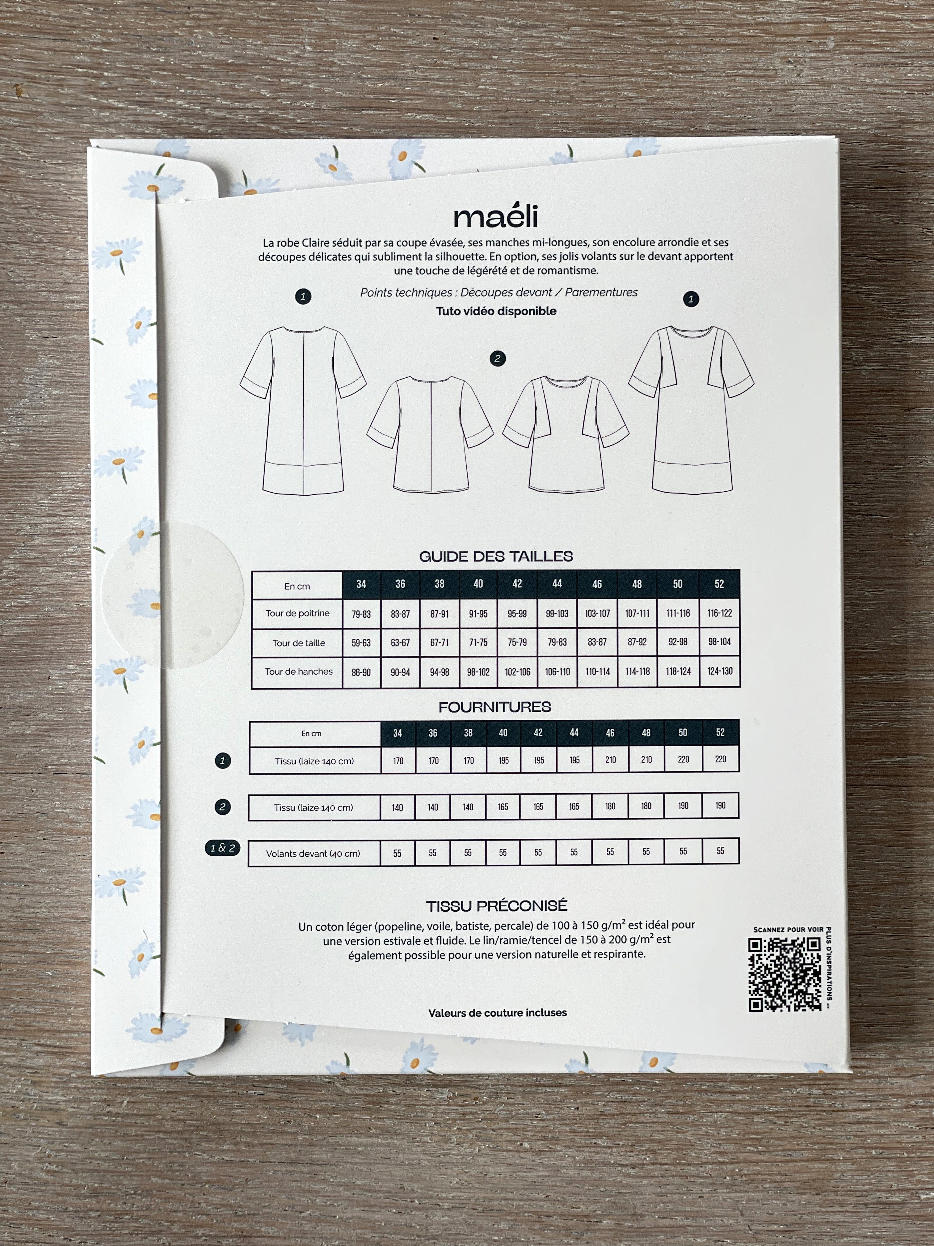 Patron Pochette - Robe Claire - Maéli Paris