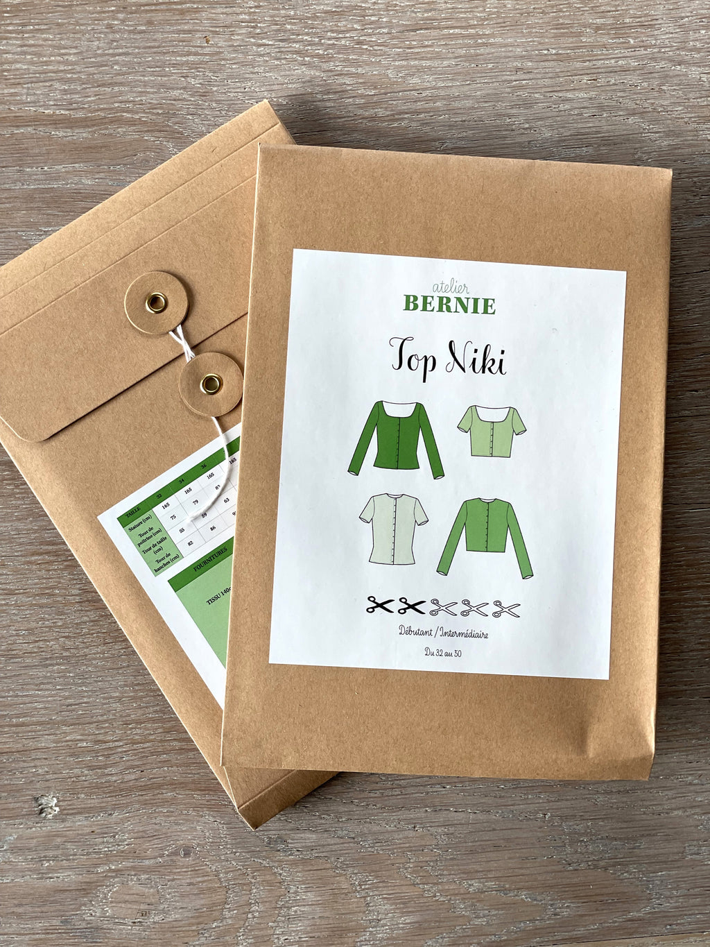 Patron Pochette - Top Niki - Atelier Bernie