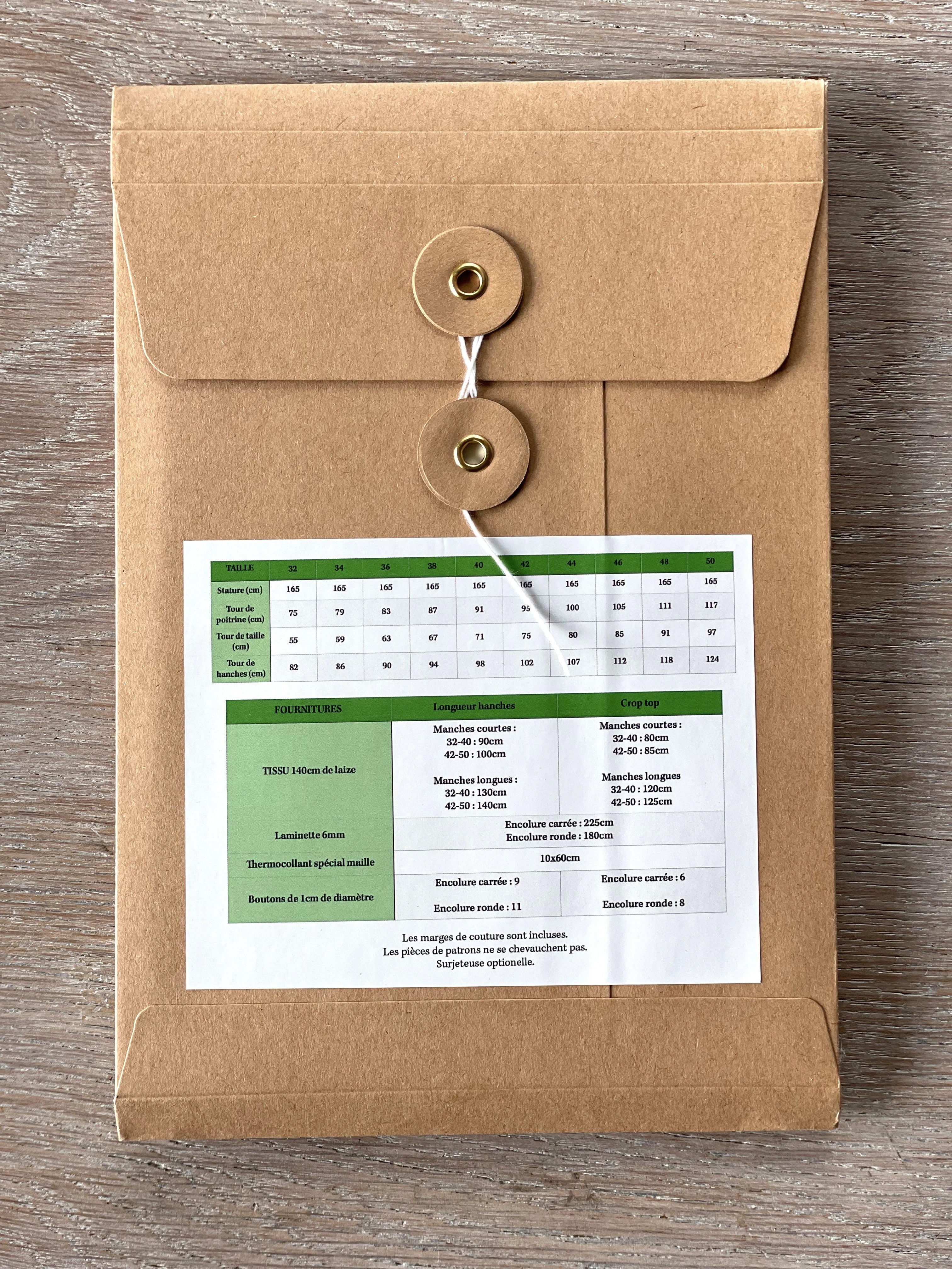 Patron Pochette - Top Niki - Atelier Bernie