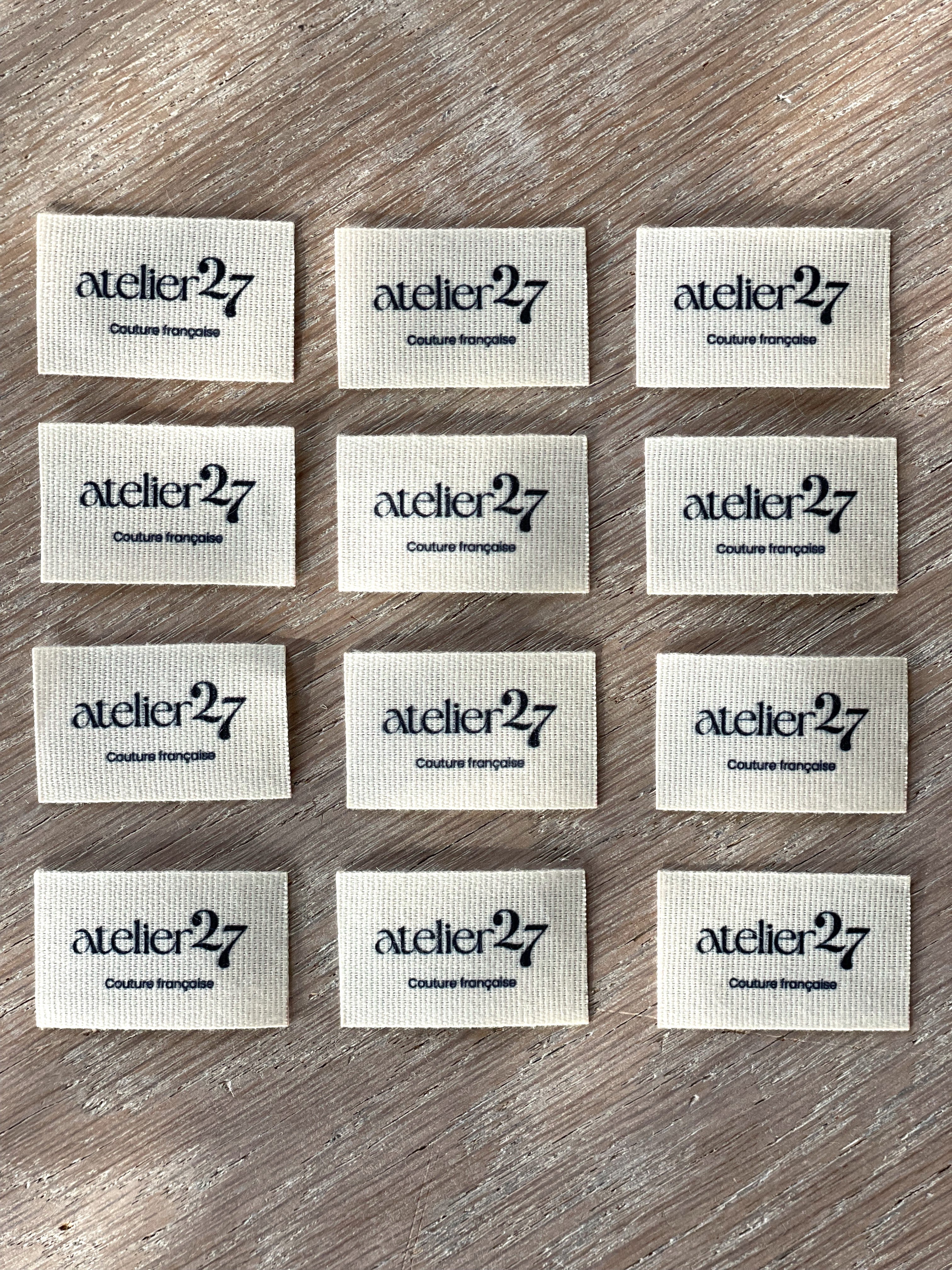Etiquette à coudre Atelier 27 - couture française