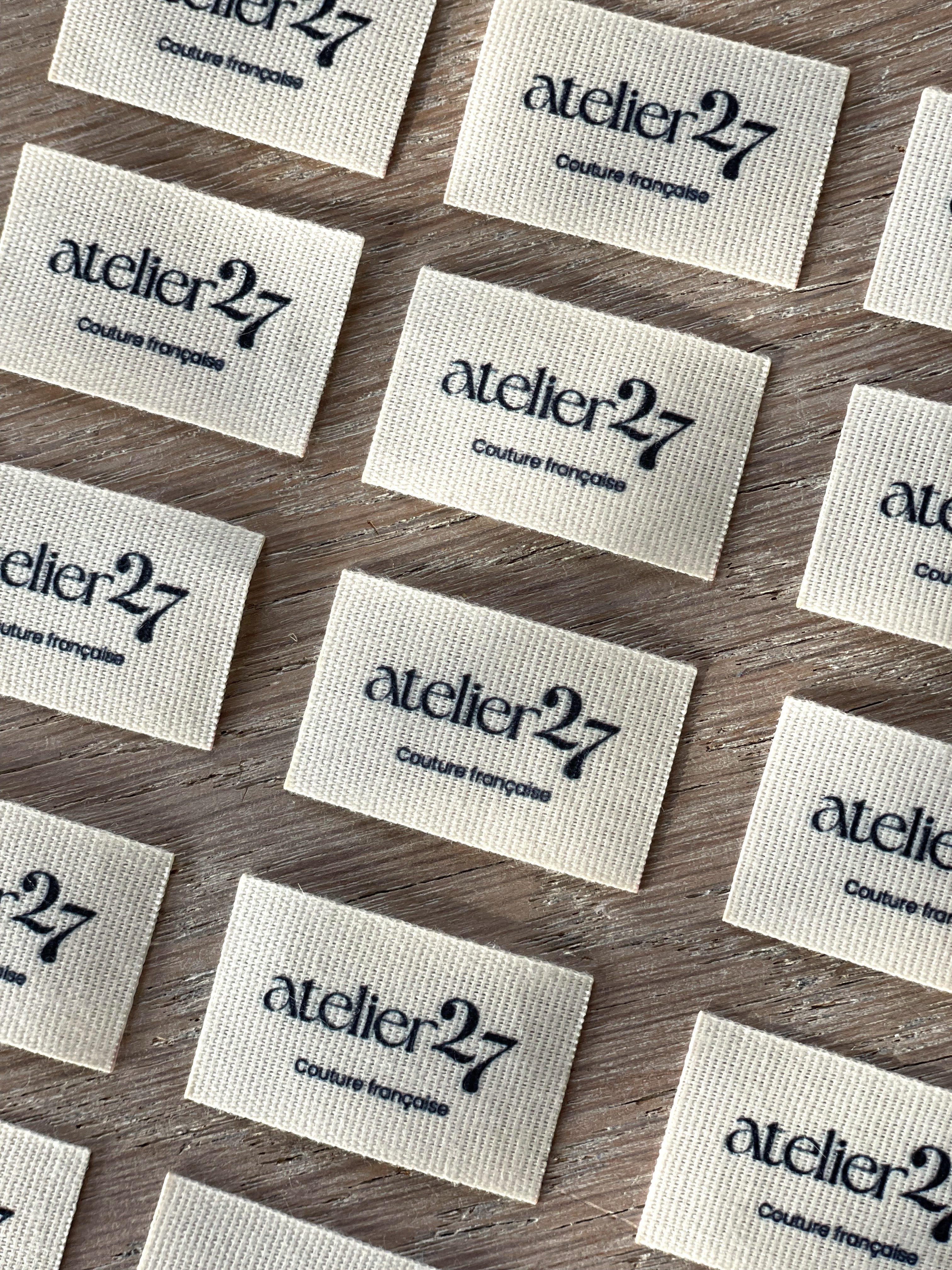 Etiquette à coudre Atelier 27 - couture française